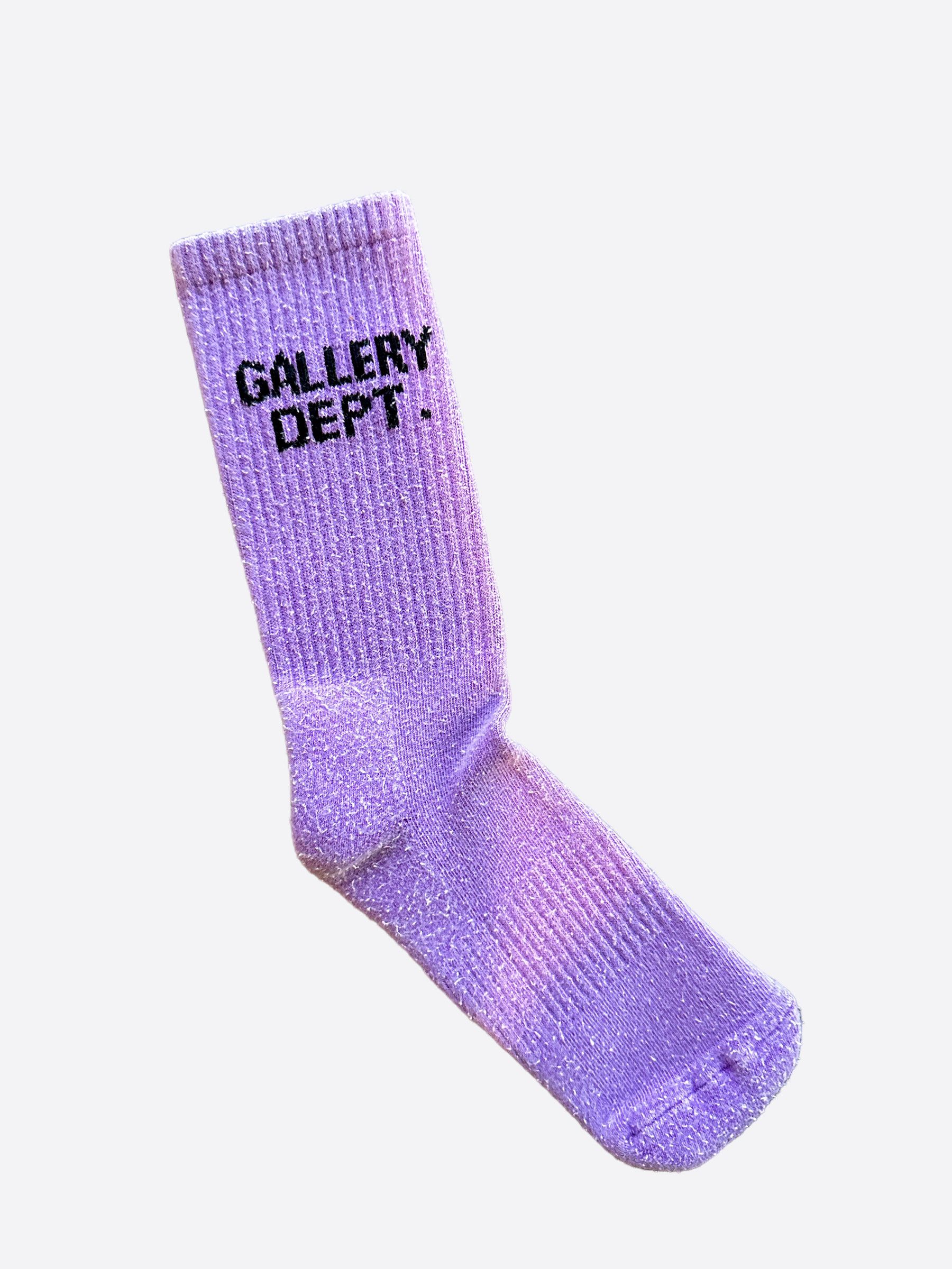 Gallery Dept. Gallery Dept Purple & Black Logo Socks Size ONE SIZE - 1 Thumbnail