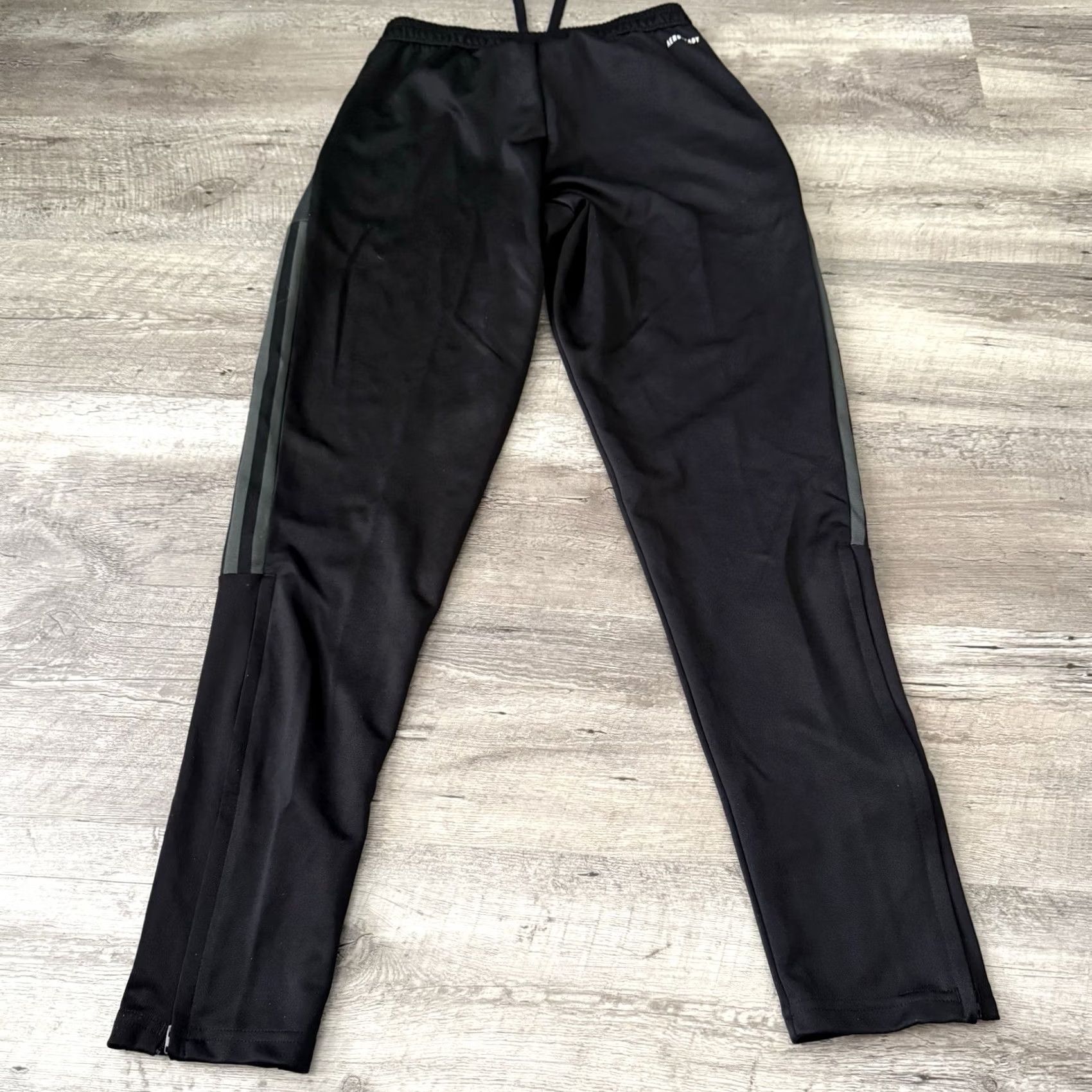 Adidas Adidas AEROREADY Track Pants Mens Small Black 3-Stripe Ankle-Zip Athletic GN5490 Size US 29 - 3 Thumbnail
