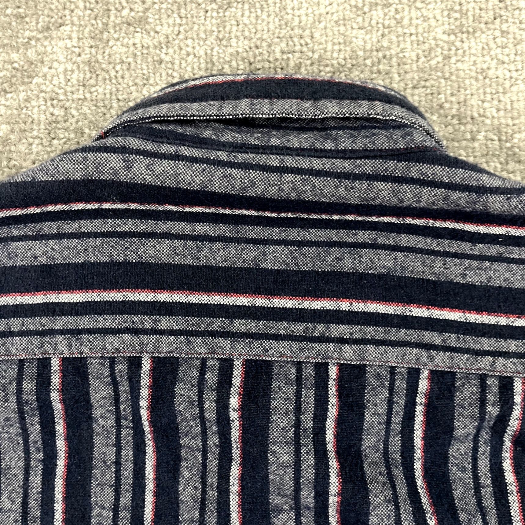 Carbon2Cobalt CARBON 2 COBALT Shirt Men Medium Gray Blue Striped Flannel Button Up Long Sleeve Size US M / EU 48-50 / 2 - 7 Thumbnail