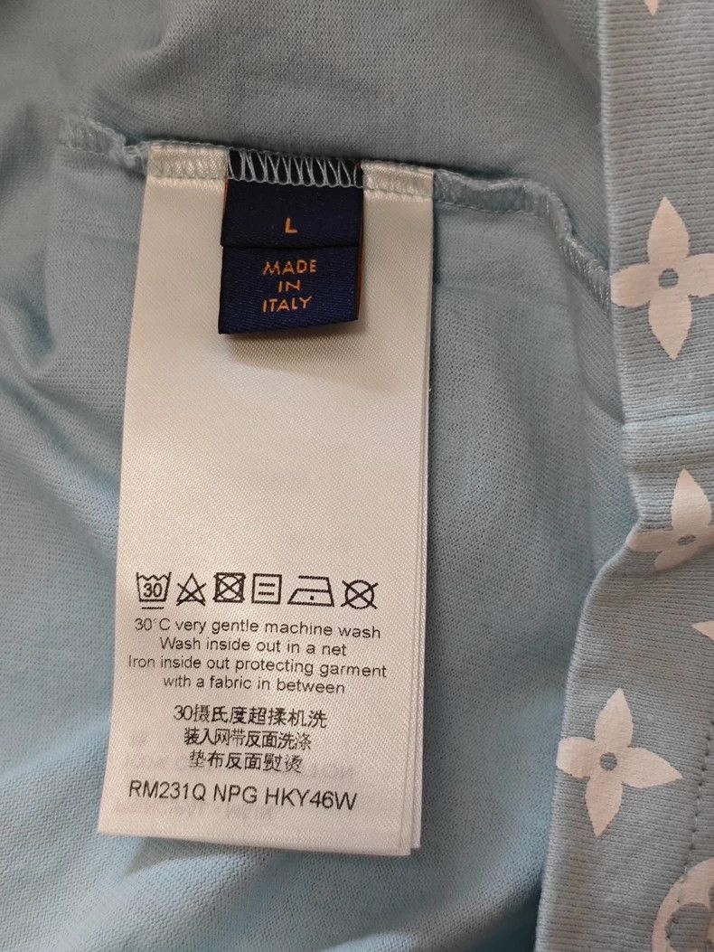 Louis Vuitton Louis Vuitton Light Blue Gradient Print Short Sleeve 2501-N Size US L / EU 52-54 / 3 - 3 Thumbnail
