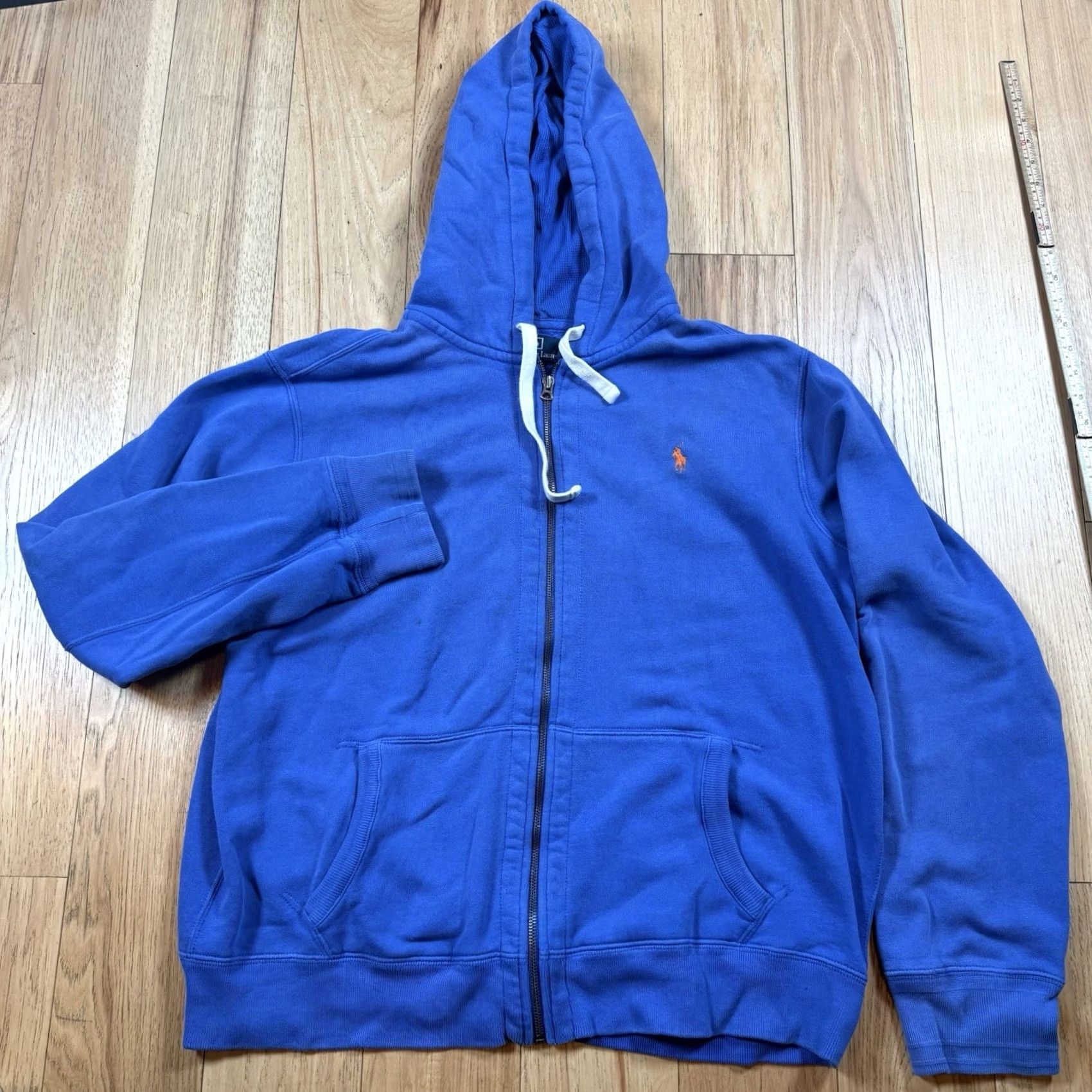 Polo Ralph Lauren Polo Ralph Lauren Hoodie Full Zip Hooded Sweatshirt Mens XL Blue Waffle Zip Front Size US XL / EU 56 / 4 - 2 Thumbnail