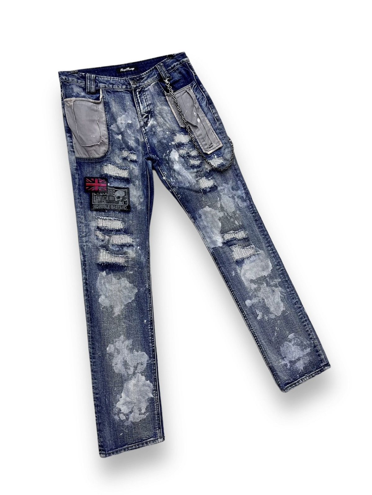 Revenge × Seditionaries 🤘🏼💥SEXPOT REVENGE Punk Metal Bleach Wash Demon Slim Denim Size US 31 - 8 Thumbnail