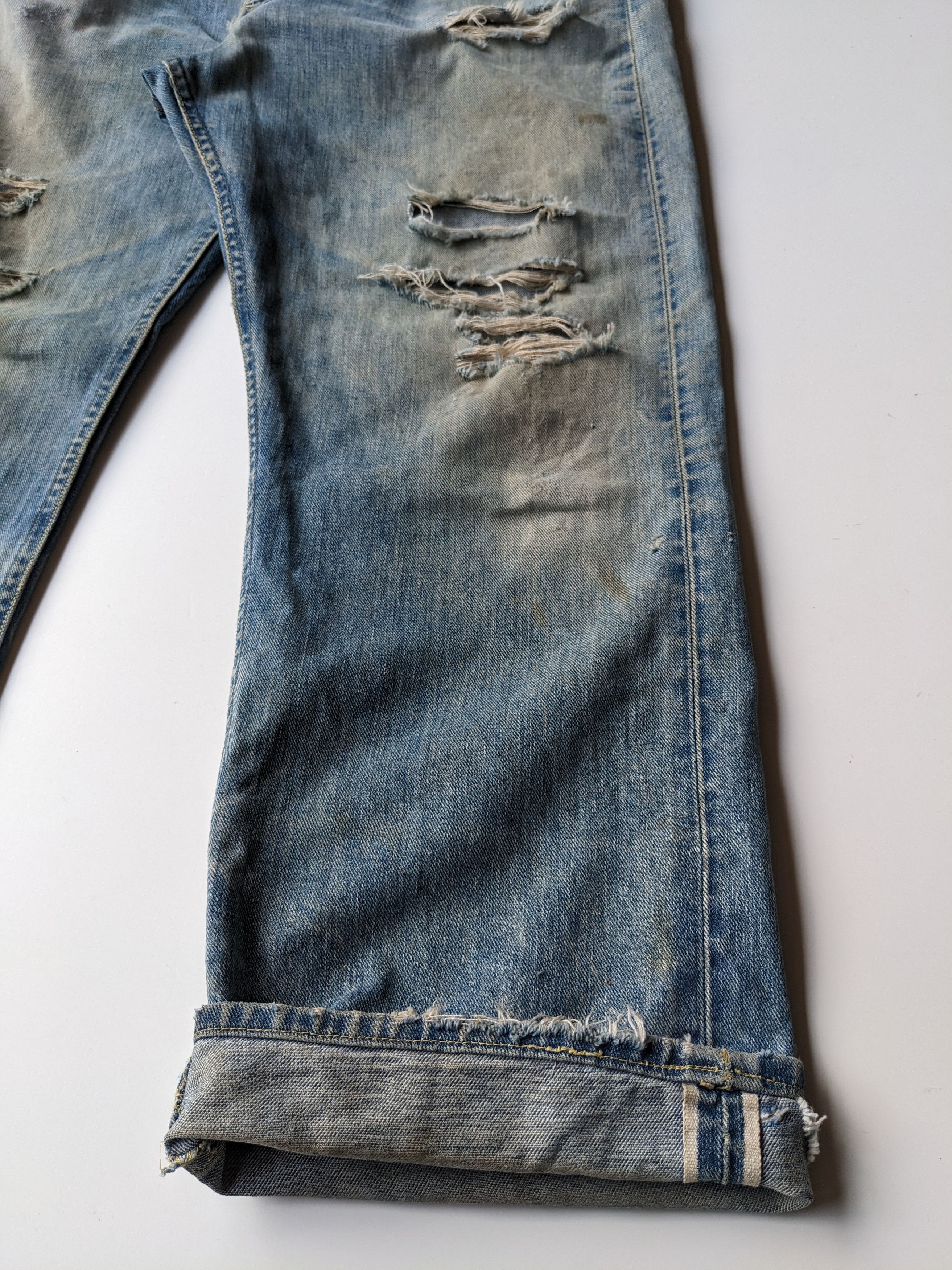 Lee Vintage 50s Lee distressed selvedge jeans Size US 37 - 8 Thumbnail