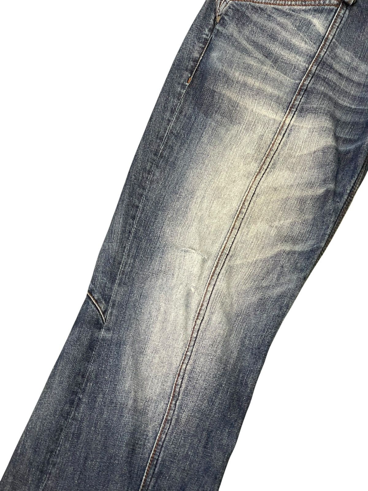 Japanese Brand Slim Slight Flare Jeans Nicole Club Distress Boot Cut 2🟦4 Size US 31 - 14 Thumbnail