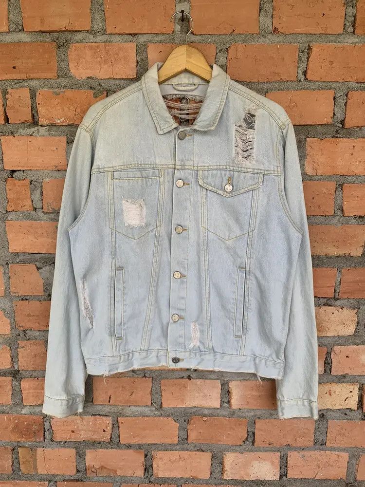 Misbhv SS16 ripped DRAINED washed blue denim jacket Size US M / EU 48-50 / 2 - 9 Thumbnail