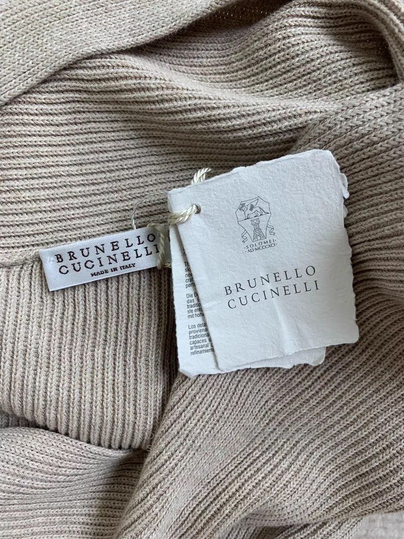 Brunello Cucinelli Brunello Cucinelli Shoulder-dropped beaded asymmetrical kn Size S / US 4 / IT 40 - 4 Thumbnail