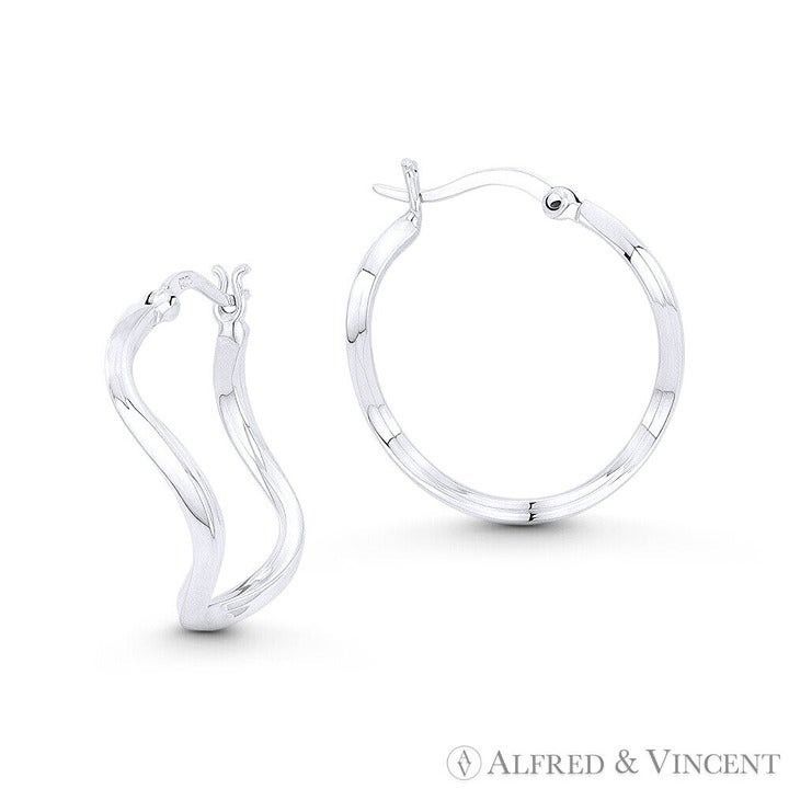 Other Helical Circle Square-Tube Lightweight Hoop Earrings Size ONE SIZE - 1 Preview