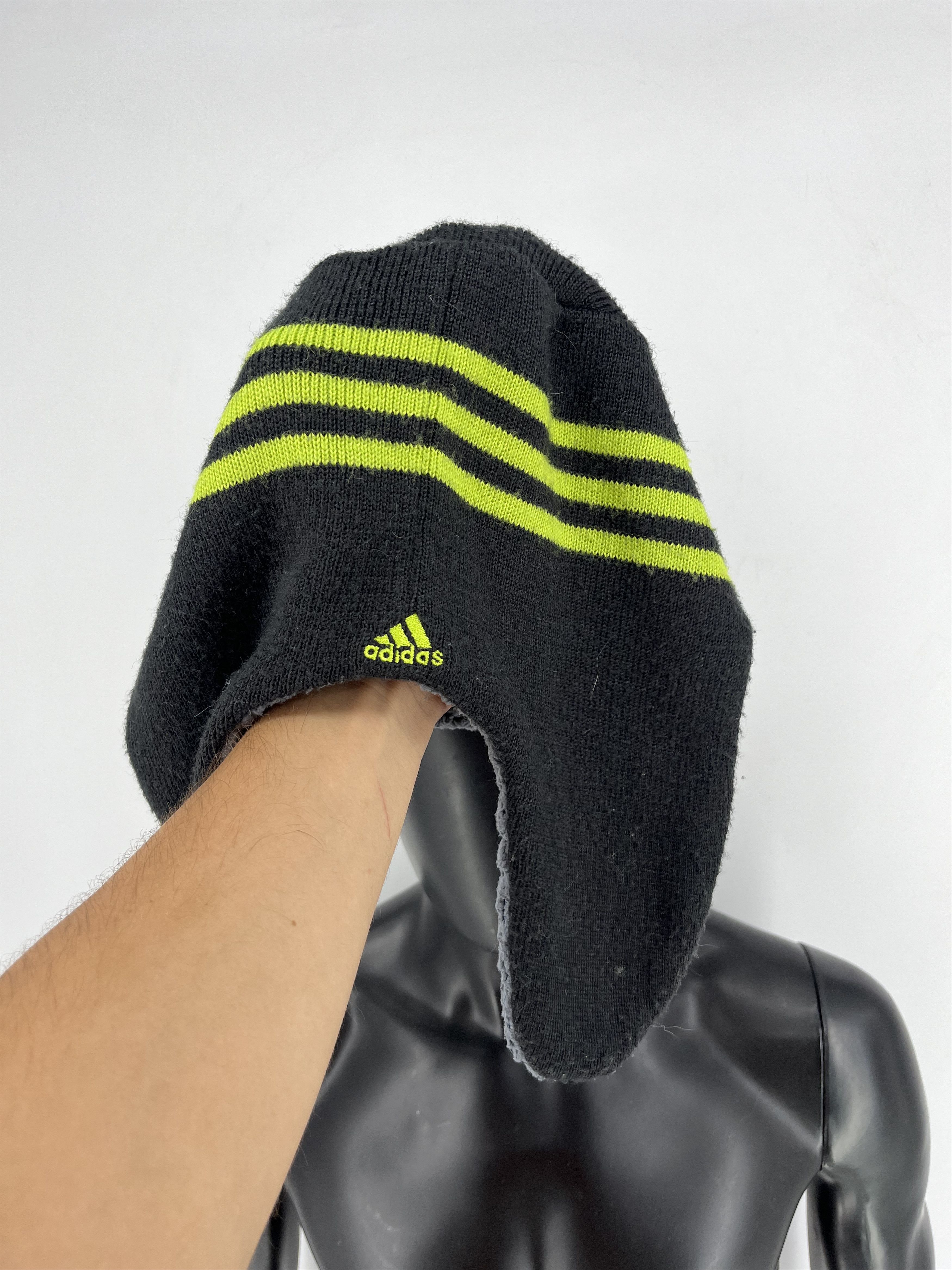 Adidas Vintage Fleece Adidas Beanie / Ushanka / Snow Cap Sherpa Size ONE SIZE - 6 Thumbnail