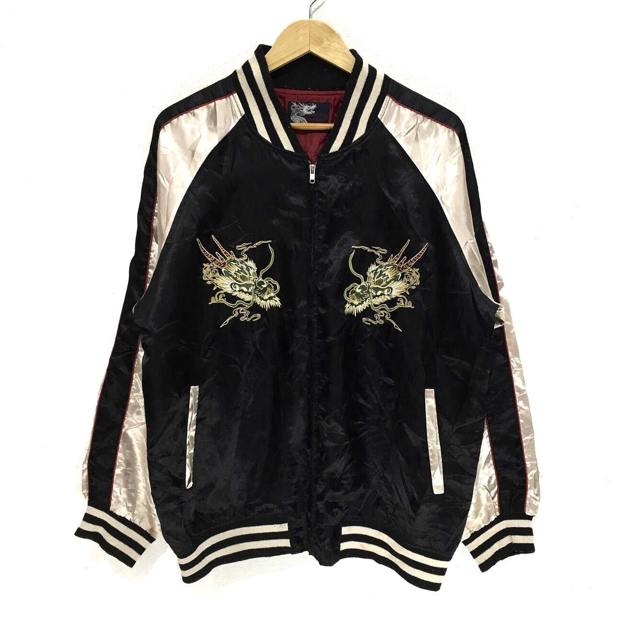 Vintage Vintage Sukajan Jacket JAPANESE TRADITIONAL Dragon Ryu Size L / US 10 / IT 46 - 2 Thumbnail