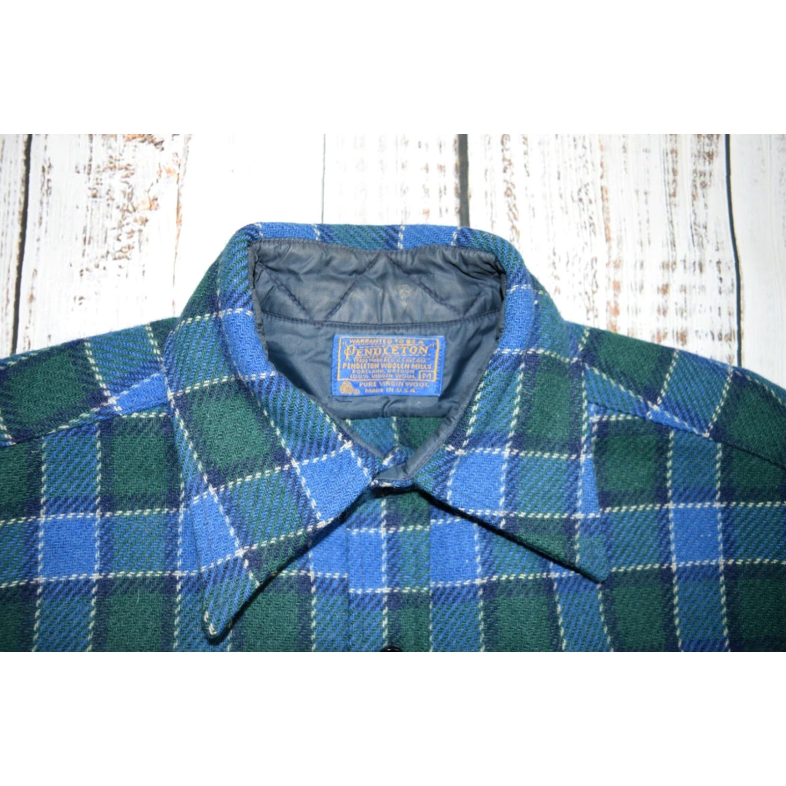 Pendleton Vintage Pendleton Men's Heavy Wool Flannel Shirt Jacket 60s 70s Plaid Cruiser Size US M / EU 48-50 / 2 - 5 Thumbnail