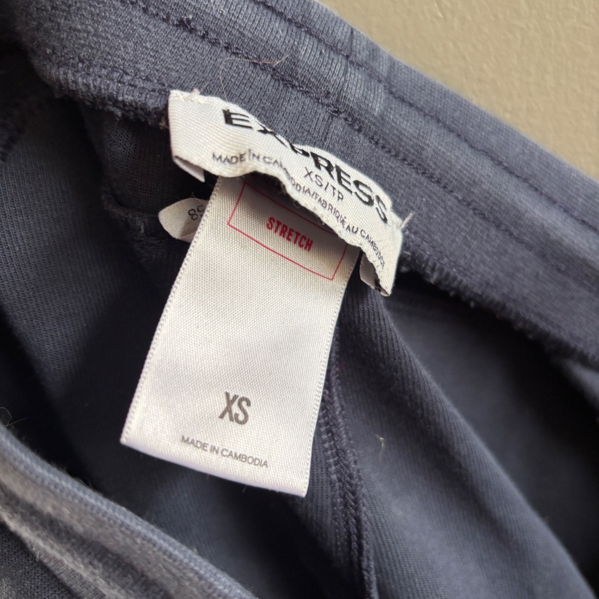 Express Express Mens XS Navy Blue Knit Sweat Shorts Drawstring Elast Size US 30 / EU 46 - 5 Thumbnail