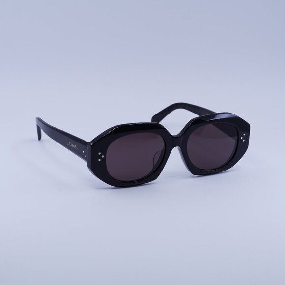 Celine CL40319F 01Y Sunglasses Shiny Black Oval Frame