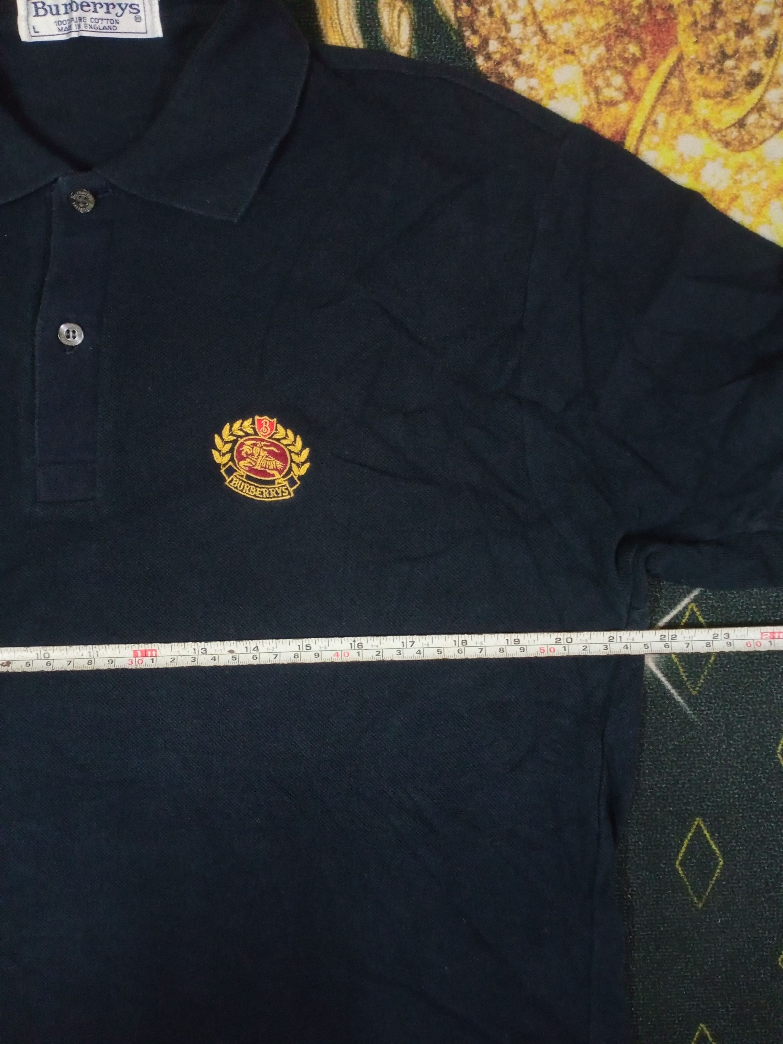 Burberry Rare Vintage 90s Burberrys Polo Shirt Made in England Size US L / EU 52-54 / 3 - 9 Thumbnail