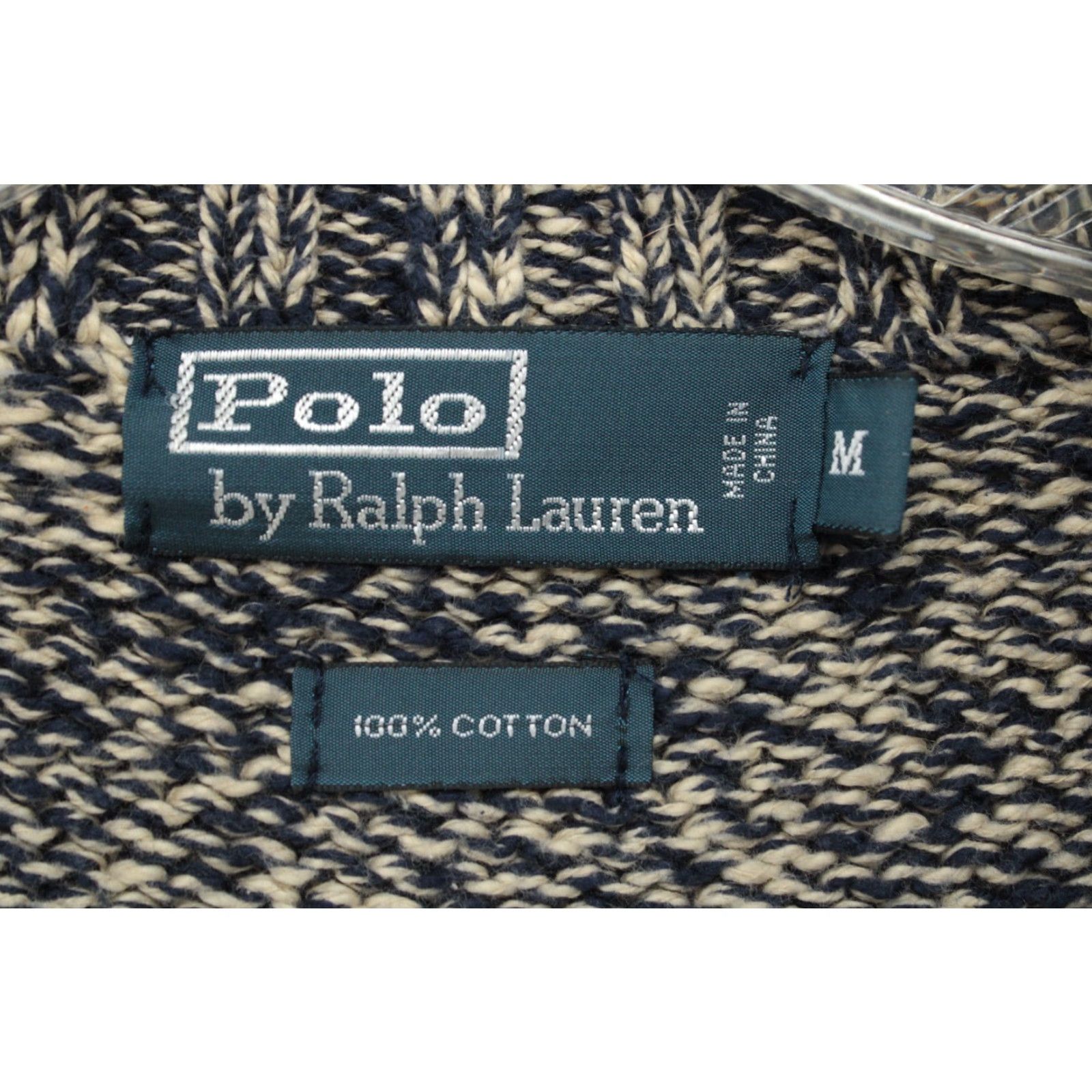 Polo Ralph Lauren VINTAGE Polo Ralph Lauren Cowl Neck Sweater Men’s Medium Blue Knit Pullover 90s Preppy Wool/Cotton Seasonal Fall Winter Mens Size US M / EU 48-50 / 2 - 6 Thumbnail