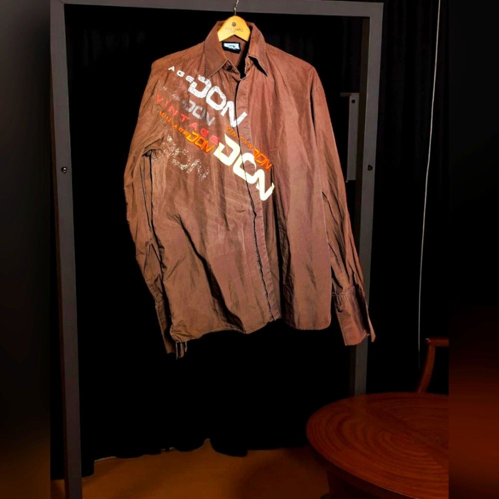 Other Vintage Don Brown Sz L Graphic Button Down Shirt Size US L / EU 52-54 / 3 - 1 Thumbnail