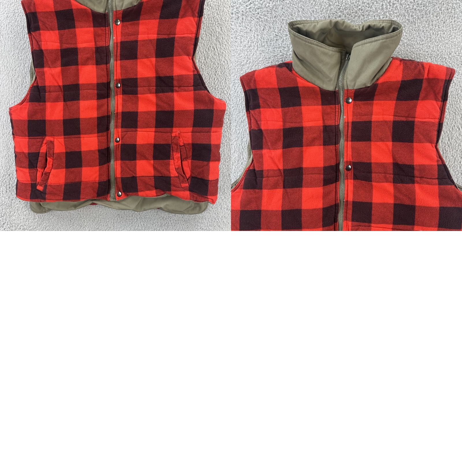Vintage VINTAGE Reversible Vest Men’s Size Large Khaki Brown & Red Flannel Lined EUC Vest Men L Red Flannel Reversible Puffer Jacket Style Casual Brown Size US L / EU 52-54 / 3 - 10 Thumbnail
