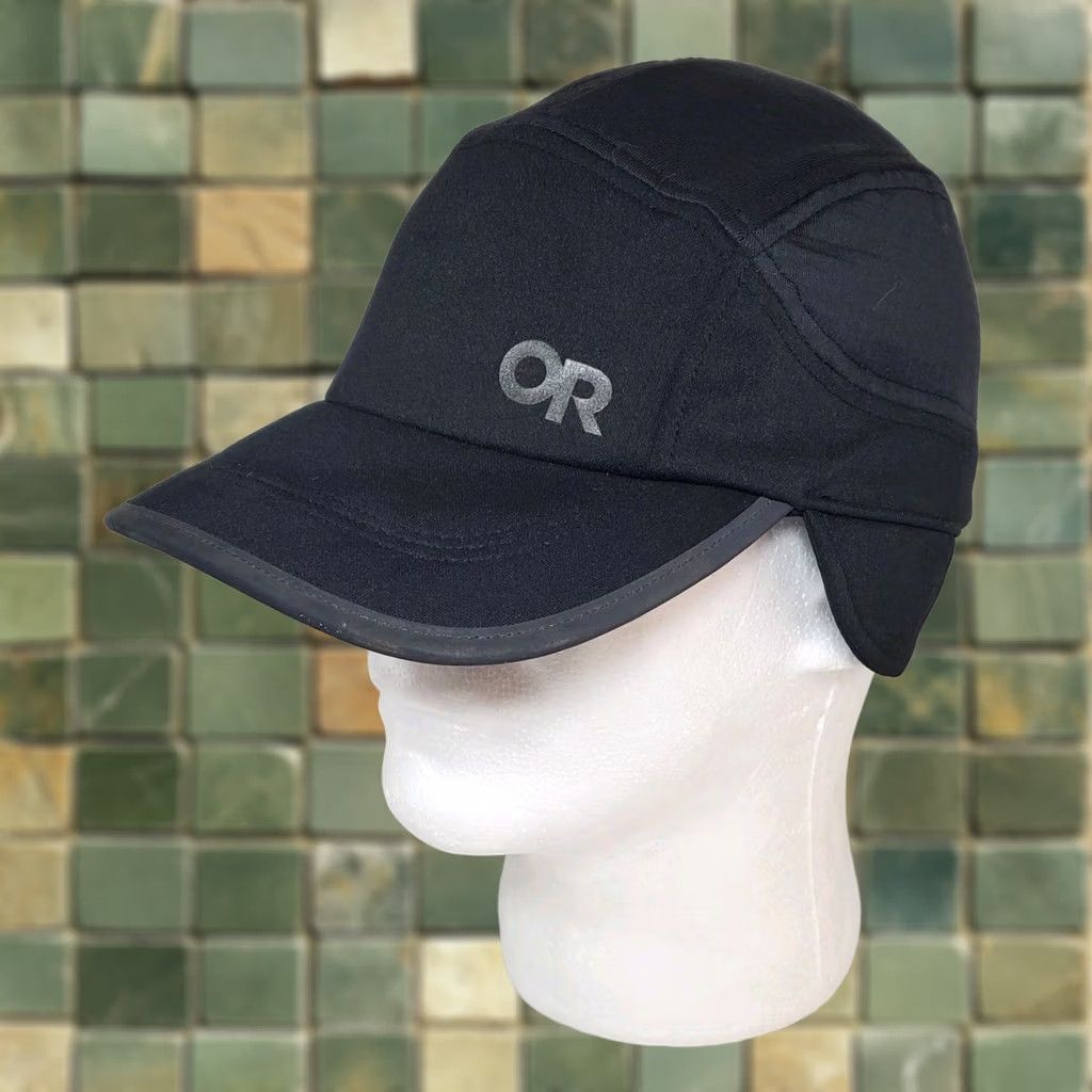 Outdoor Research Outdoor Research OR Vigor Cap Fleece Lined Ear Flaps Black Gray Mens Size Sm Size US S / EU 44-46 / 1 - 1 Thumbnail