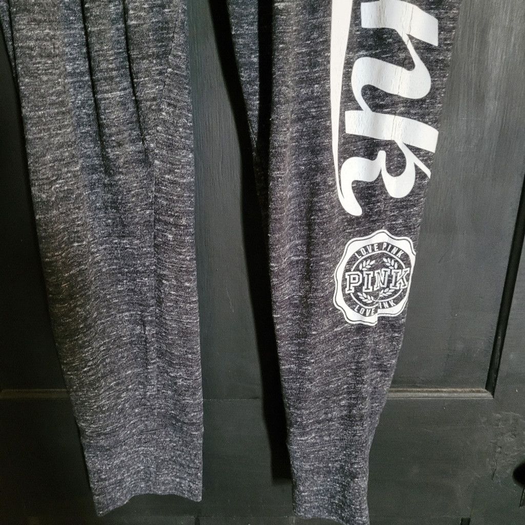 Pink PINK VS, dark gray, lightweight sweatpants, GUC, Size M Size 30" / US 8 / IT 44 - 5 Thumbnail