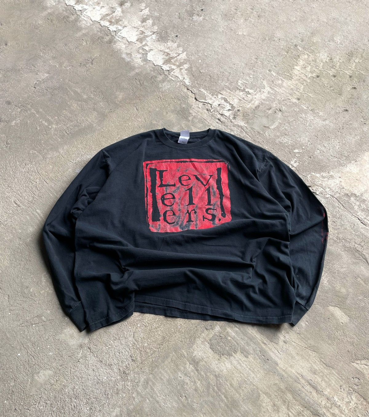 Band Tees × Vintage Vintage 90's Levellers Black Long Sleeve Shirt (Pink Floyd) Size US XXL / EU 58 / 5 - 1 Thumbnail