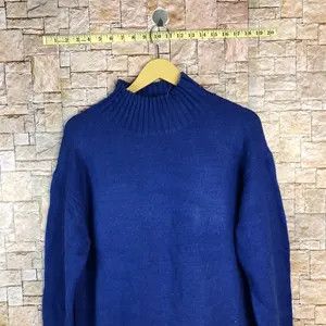 GU × Homespun Knitwear GU Blue plain Knitwear #A655 Size M / US 6-8 / IT 42-44 - 2 Thumbnail