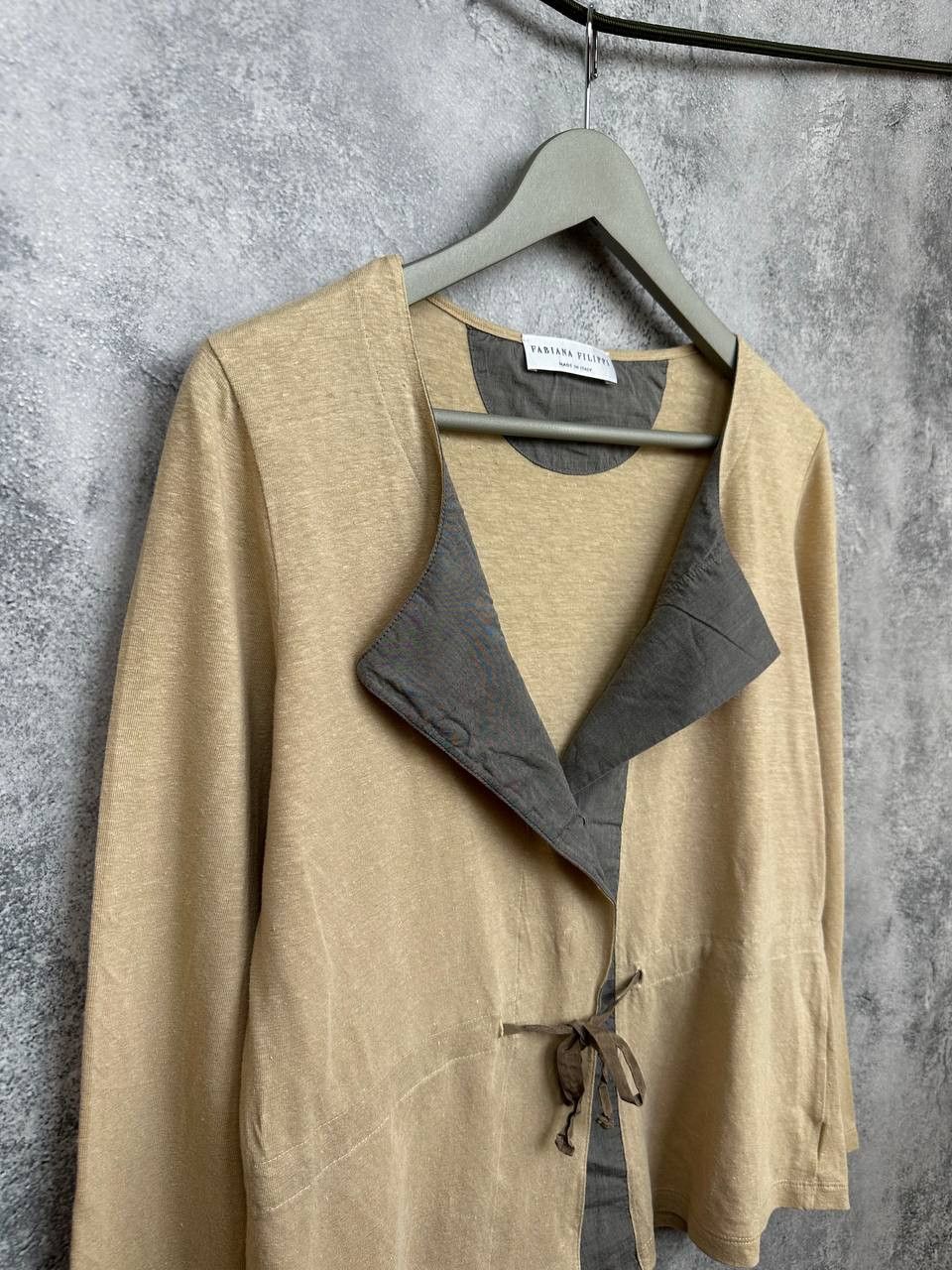 Fabiana Filippi Fabiana Filippi Linen/Cotton Lightweight Tie Front Cardigan Size S / US 4 / IT 40 - 3 Thumbnail