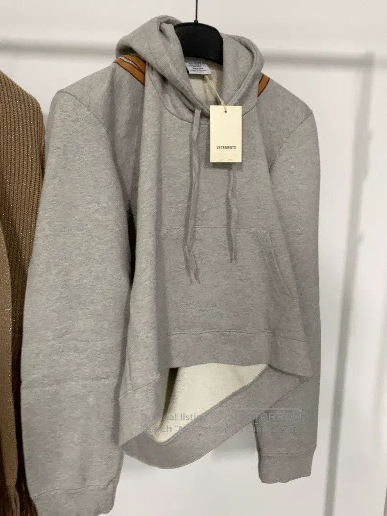 Vetements Vetements Grey Hooded Sweatshirt Size US XS / EU 42 / 0 - 6 Thumbnail