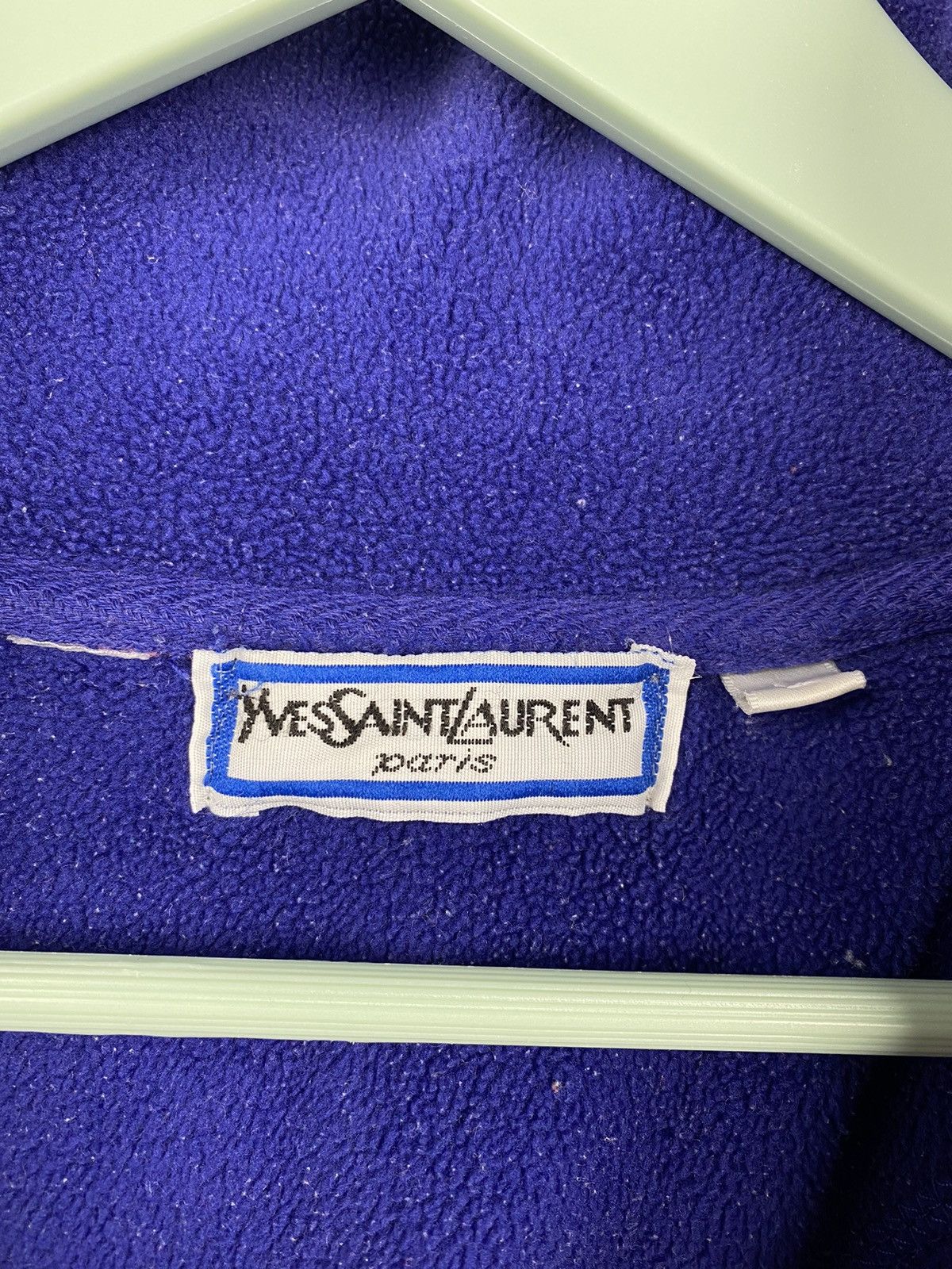 Vintage YSL Yves Saint Laurent Zip Fleece Sweatshirt