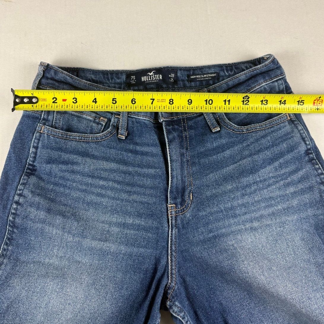 Hollister Hollister Cropped High-Rise Slim Straight Jeans 7S w28 L25 Size 28" / US 6 / IT 42 - 3 Thumbnail