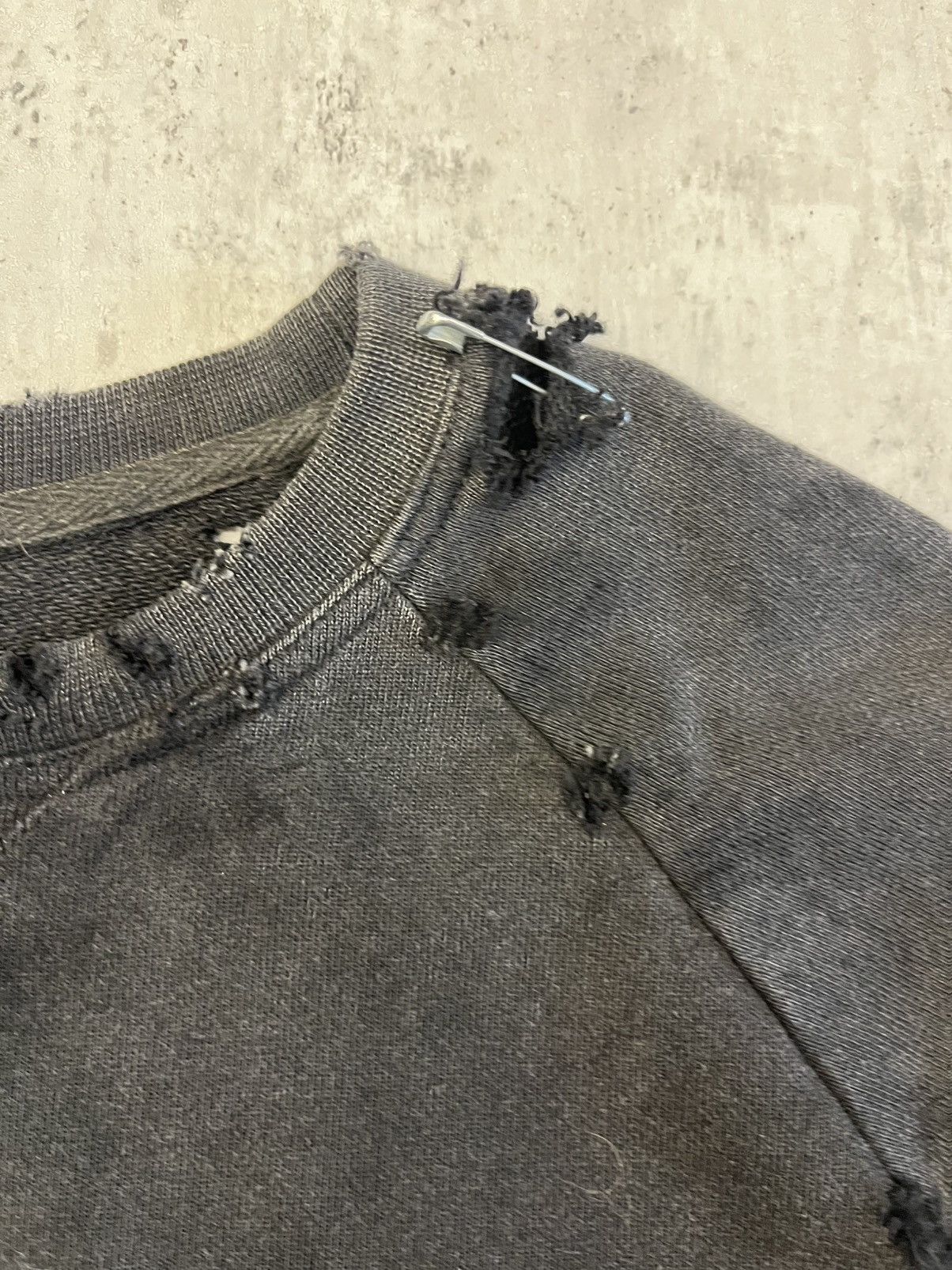 Other Distressed Black Slimfit Sweatshirt custom made All sizes Size US M / EU 48-50 / 2 - 3 Thumbnail