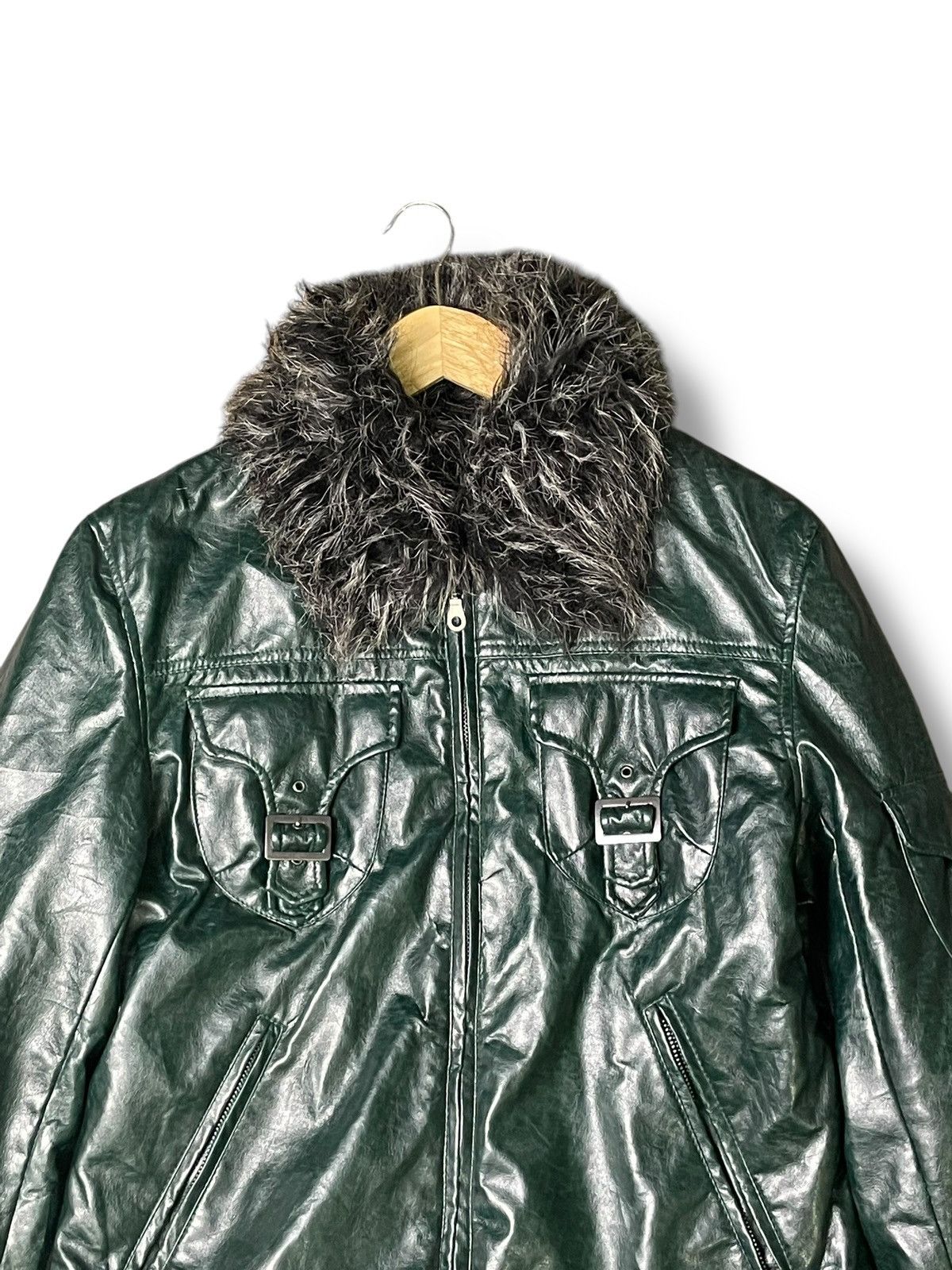 If Six Was Nine × Japanese Brand × Le Grande Bleu (L.G.B.) Ignition Brand Fur Leather Jacket (53) Size US XXS / EU 40 - 4 Thumbnail