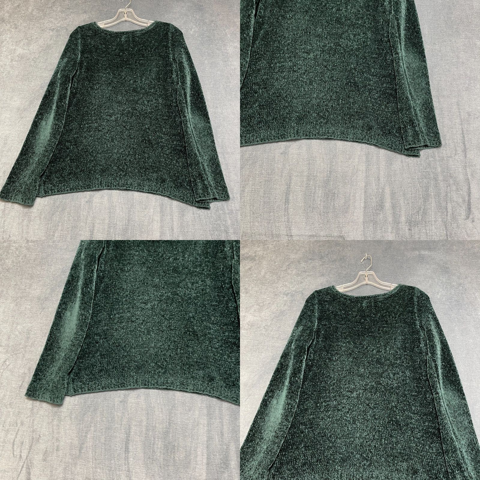 Croft & Barrow Womens Croft & Barrow Sweater Boatneck Green Chenille Small Fluffy Highland Long Sleeve Pullover Casual Knit Stylish Fall Winter Regular Size S / US 4 / IT 40 - 8 Thumbnail