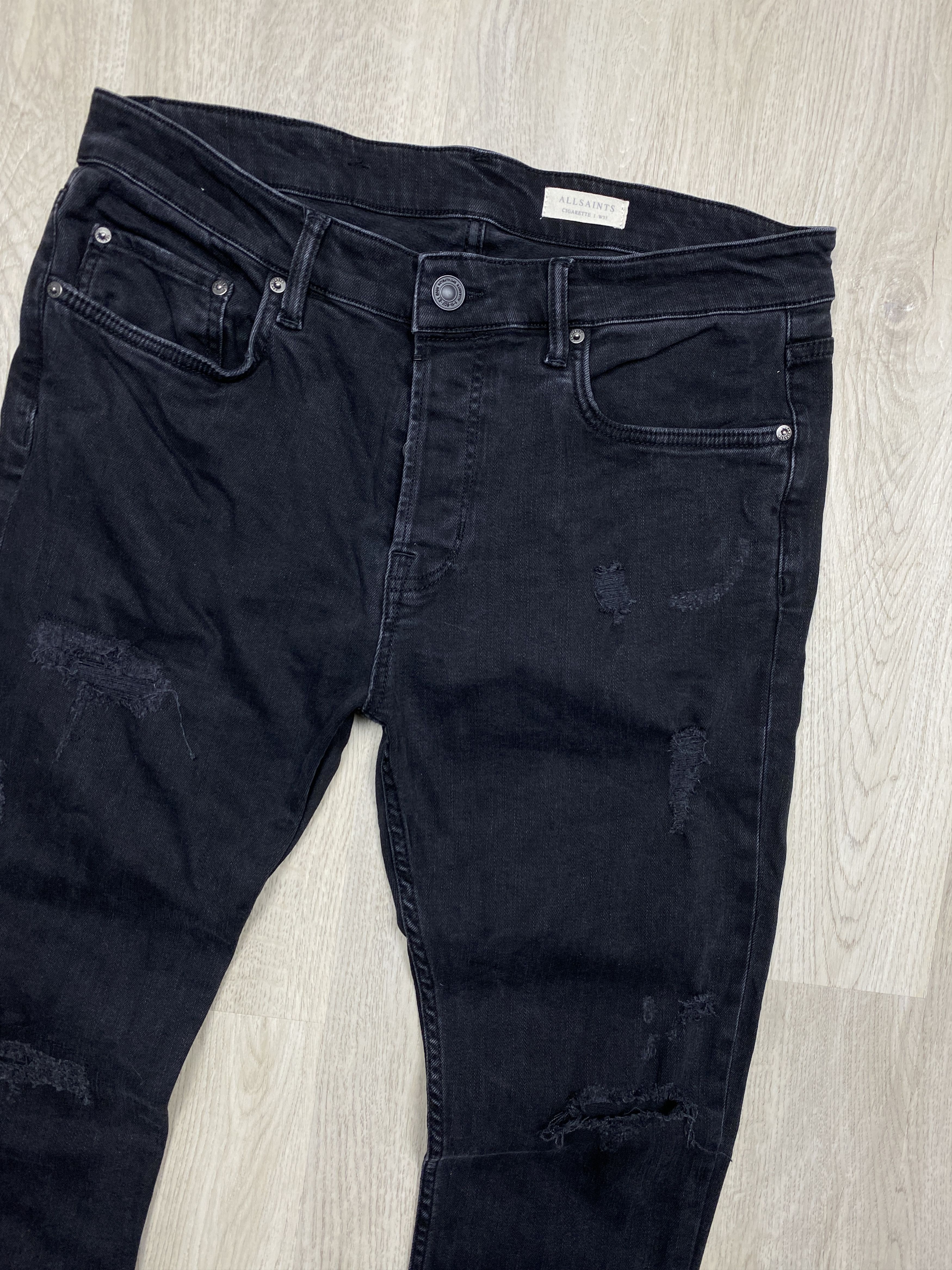 Allsaints Allsaints Damaged Cigarette Mens Denim Pants Jeans Size US 33 - 2 Thumbnail