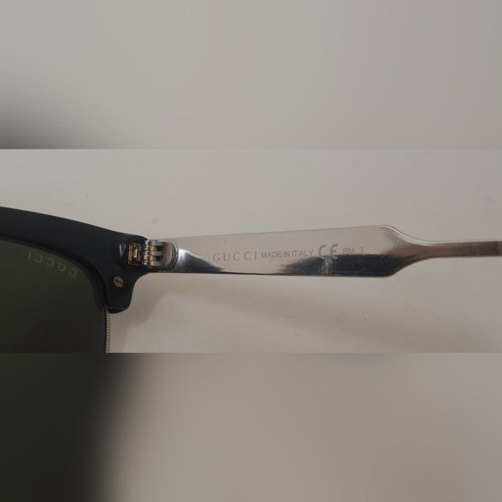 Gucci Gucci Womens Sunglasses Damascato Cat Eye Blck Gold Filigra Size ONE SIZE - 5 Thumbnail