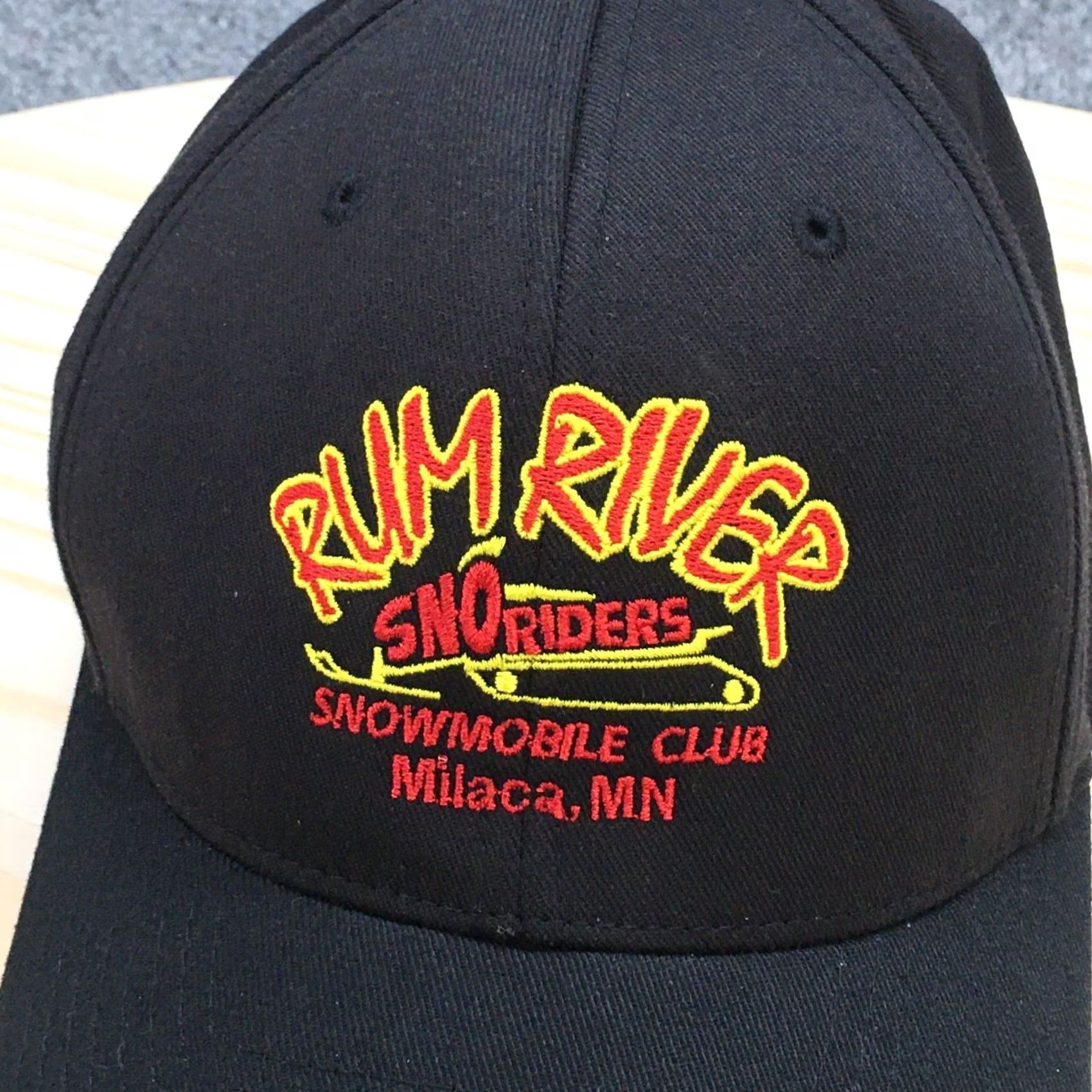 Port Authority Port Authority Baseball Hat Men Black S-M Curved Brim Embroidered Logo Rum River Size ONE SIZE - 3 Thumbnail