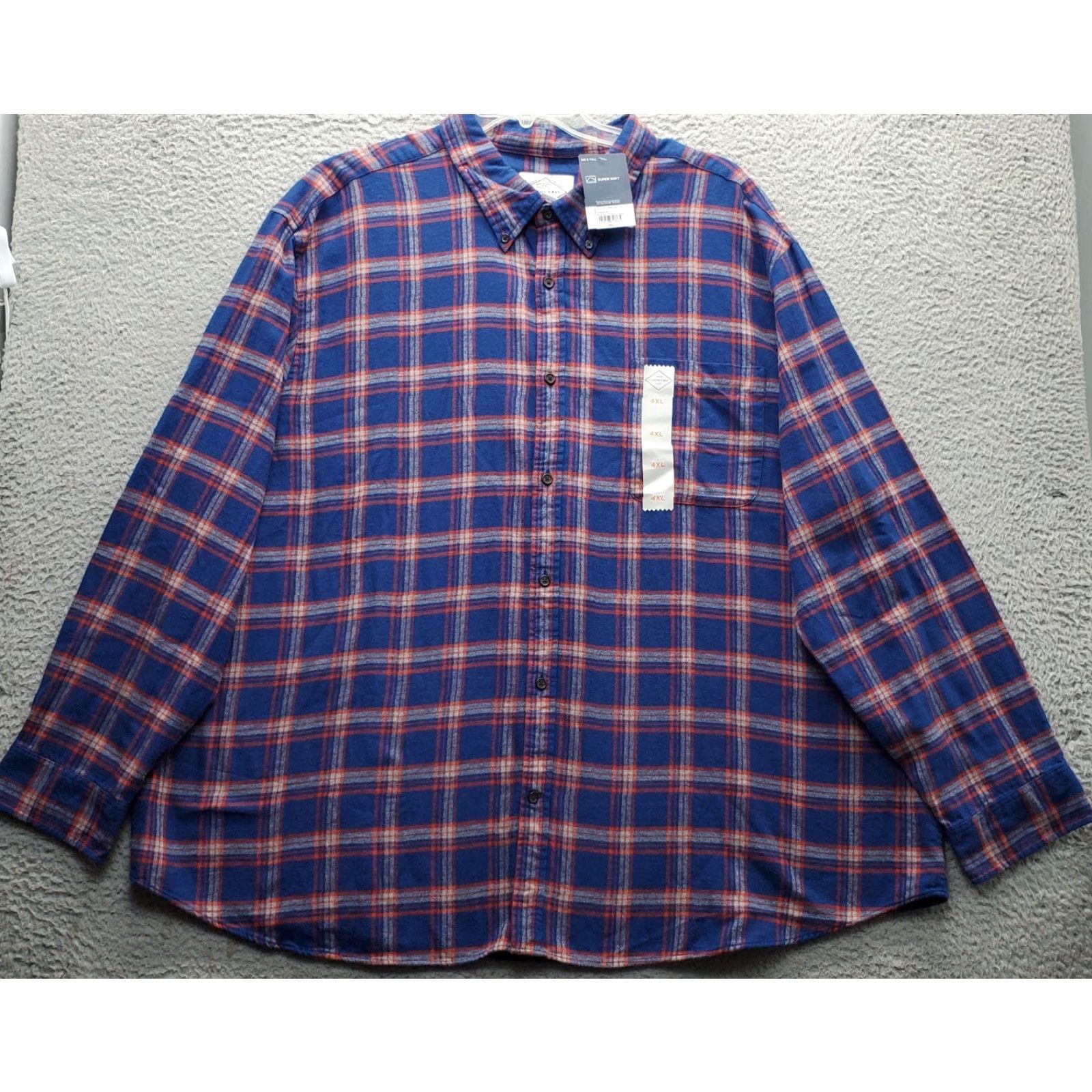 Vintage St. John's Bay Shirt Mens 4XL Multi Plaid Flannel Button-Up Casual Fall Winter Size US XXL / EU 58 / 5 - 2 Thumbnail
