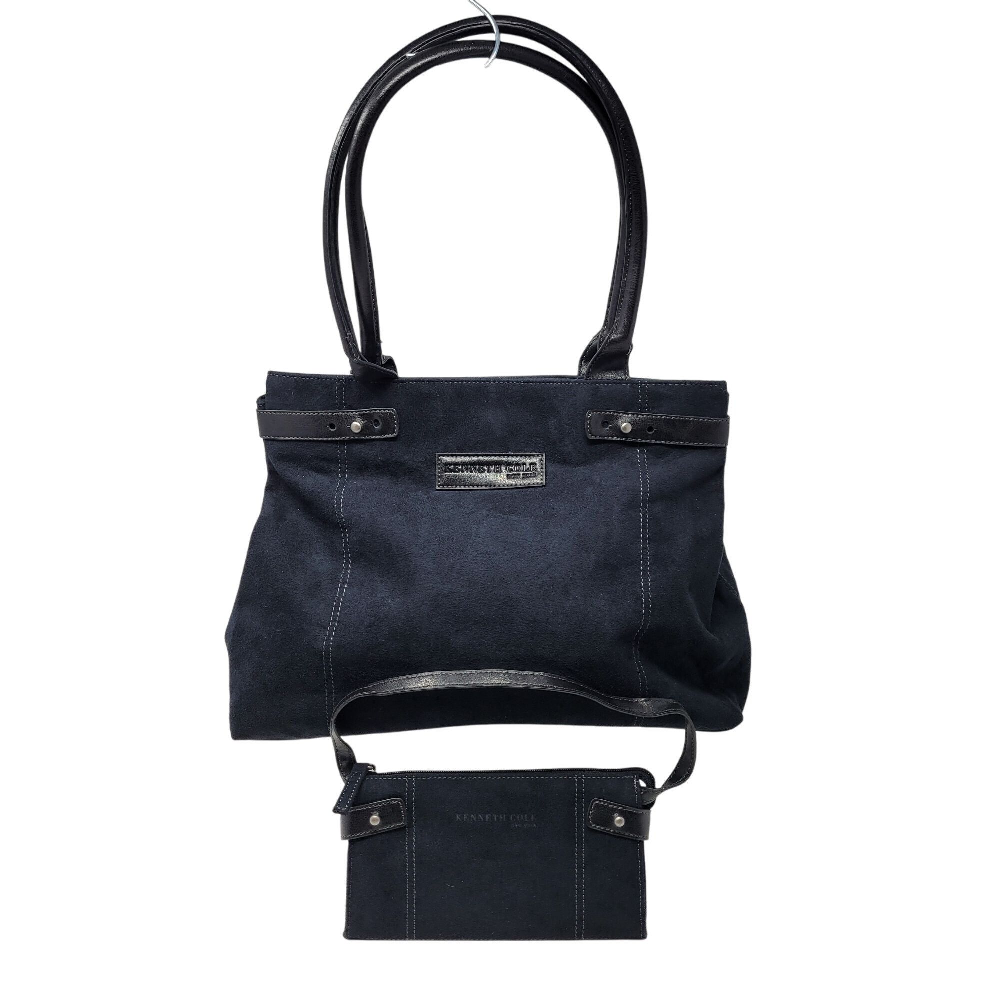 Kenneth Cole Kenneth Cole Black Suede Top Handle Tote & Mini Bag Wallet C Size ONE SIZE - 1 Thumbnail