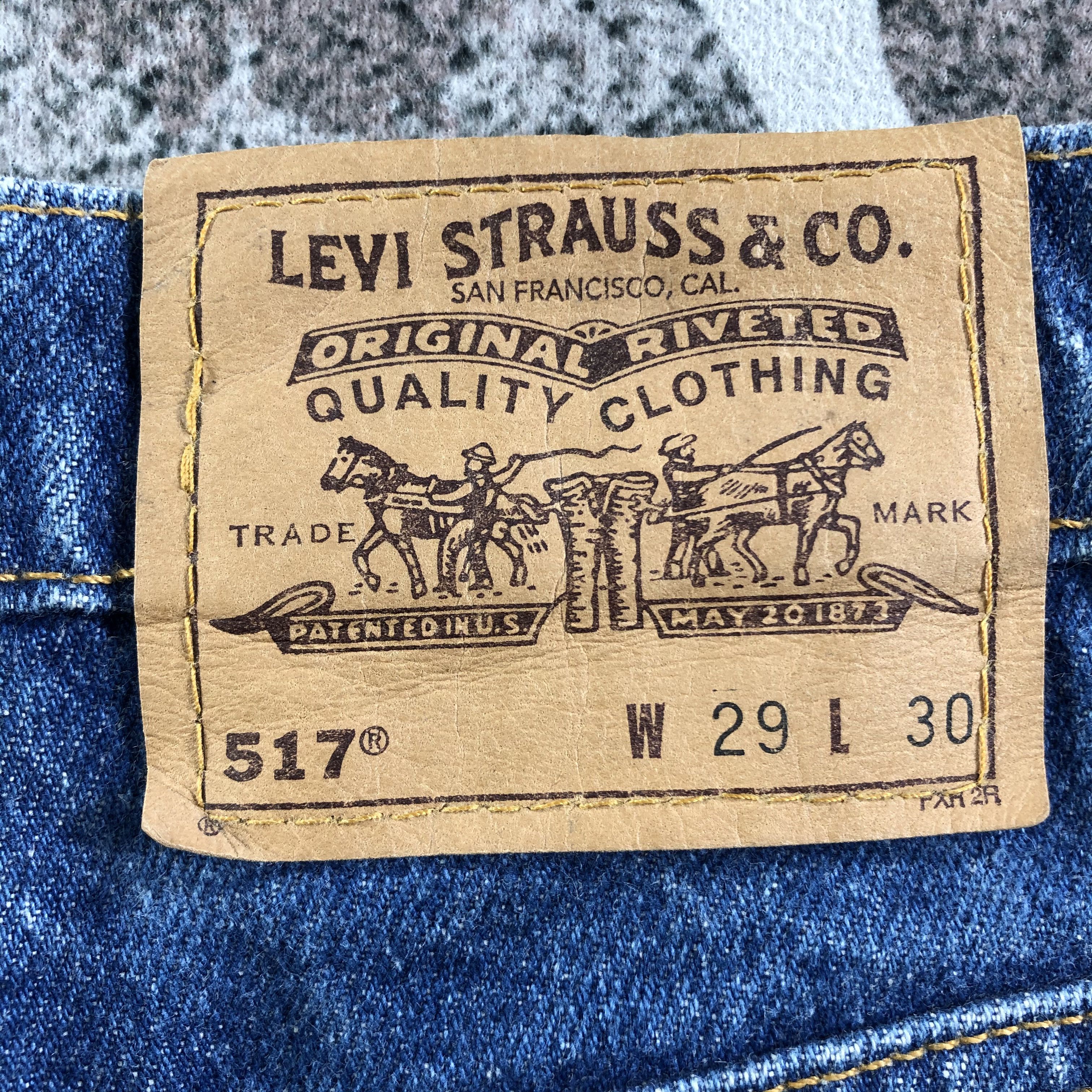 Levi's Vintage Levis 517 Jeans Orange Tab Flare Denim KJ2911 Size US 29 - 5 Thumbnail