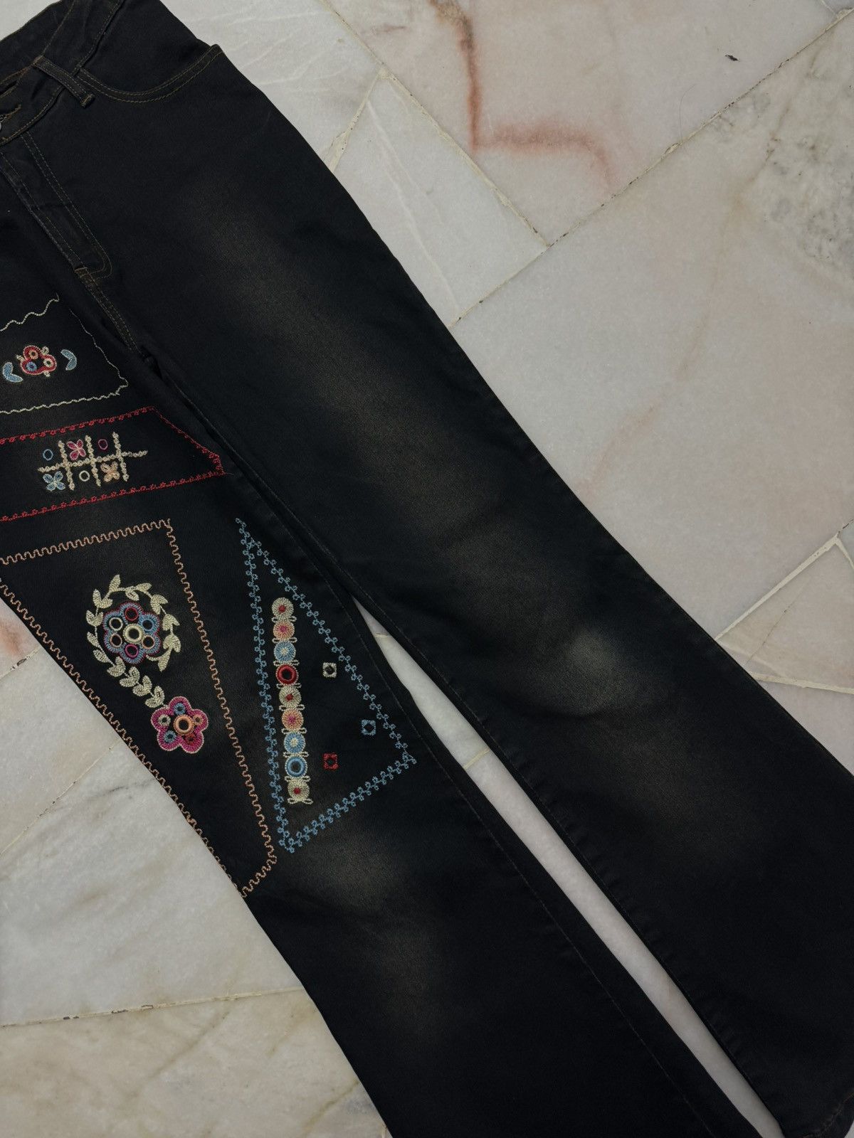 Tornado Mart TORNADO MART STYLE RARE FLARED EMBROIDERY LOGO MUDWASH JAPAN Size US 28 / EU 44 - 7 Thumbnail