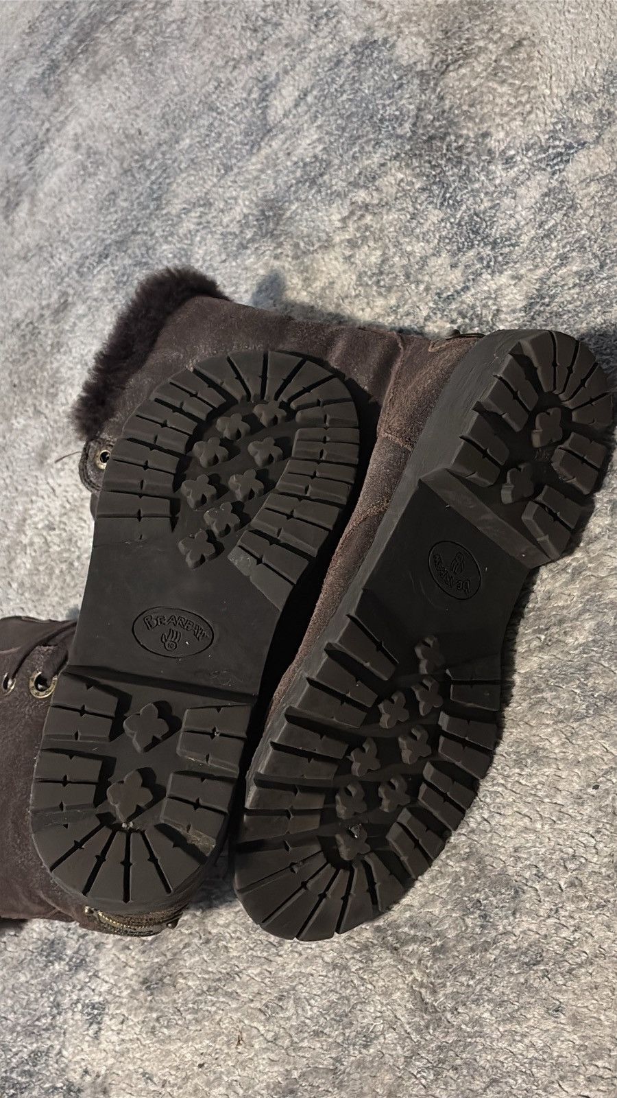 A.S.98 As98 style bear paw brown fur boots with plaid lining Size US 8.5 / EU 41-42 - 7 Thumbnail