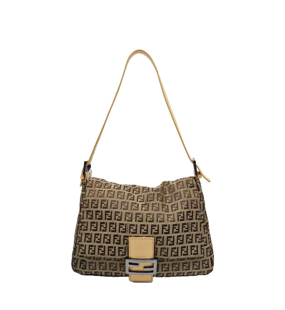 Fendi FENDI Mamma Forever brown canvas doubleF shoulder bag silver hardware detachable Size ONE SIZE - 1 Thumbnail