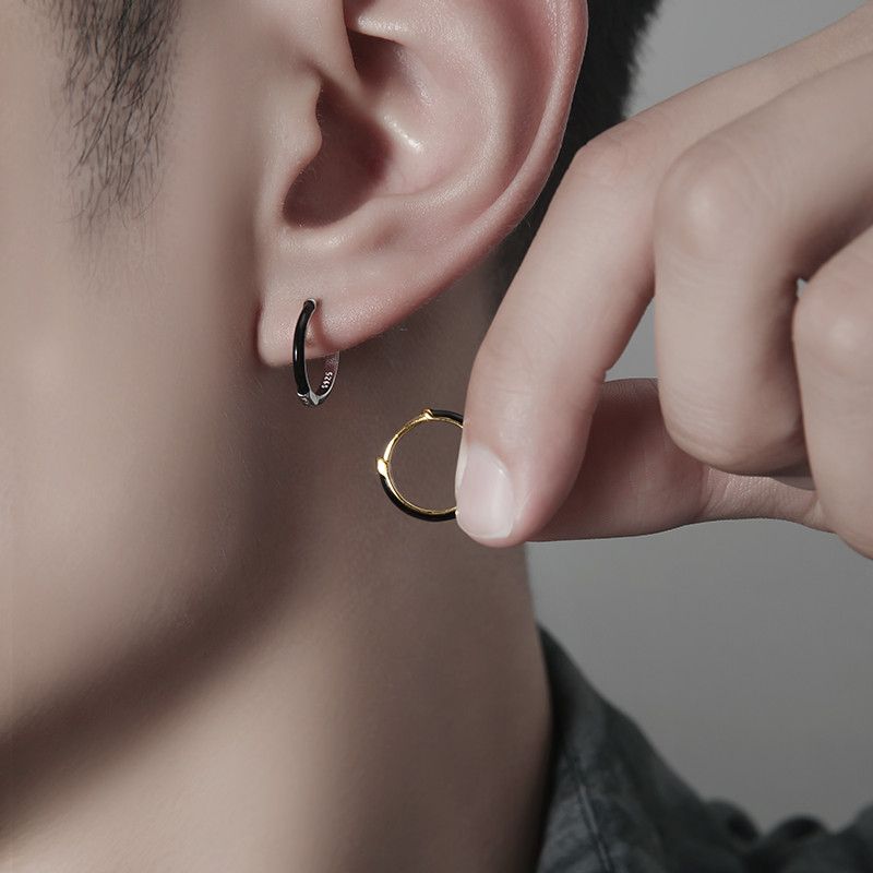 Jewelry × Sterling Silver One pairs Modern Earrings Gothic Punk Chrome Jewelry Spike Size ONE SIZE - 2 Thumbnail