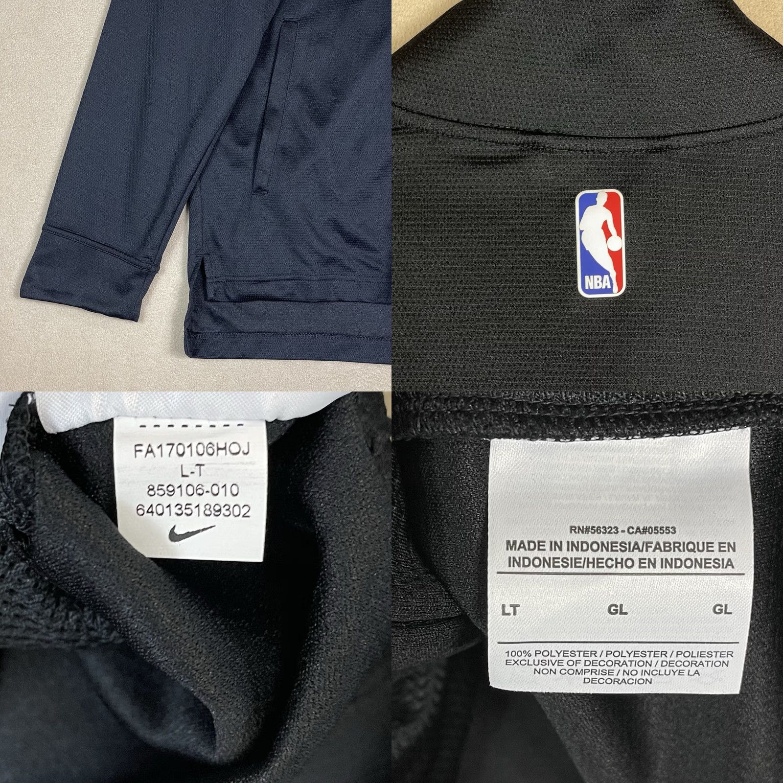 Nike Nike NBA Jacket Mens LT Black Full Zip Utah Jazz Embroidered Logo Dri Fit Size US L / EU 52-54 / 3 - 8 Thumbnail