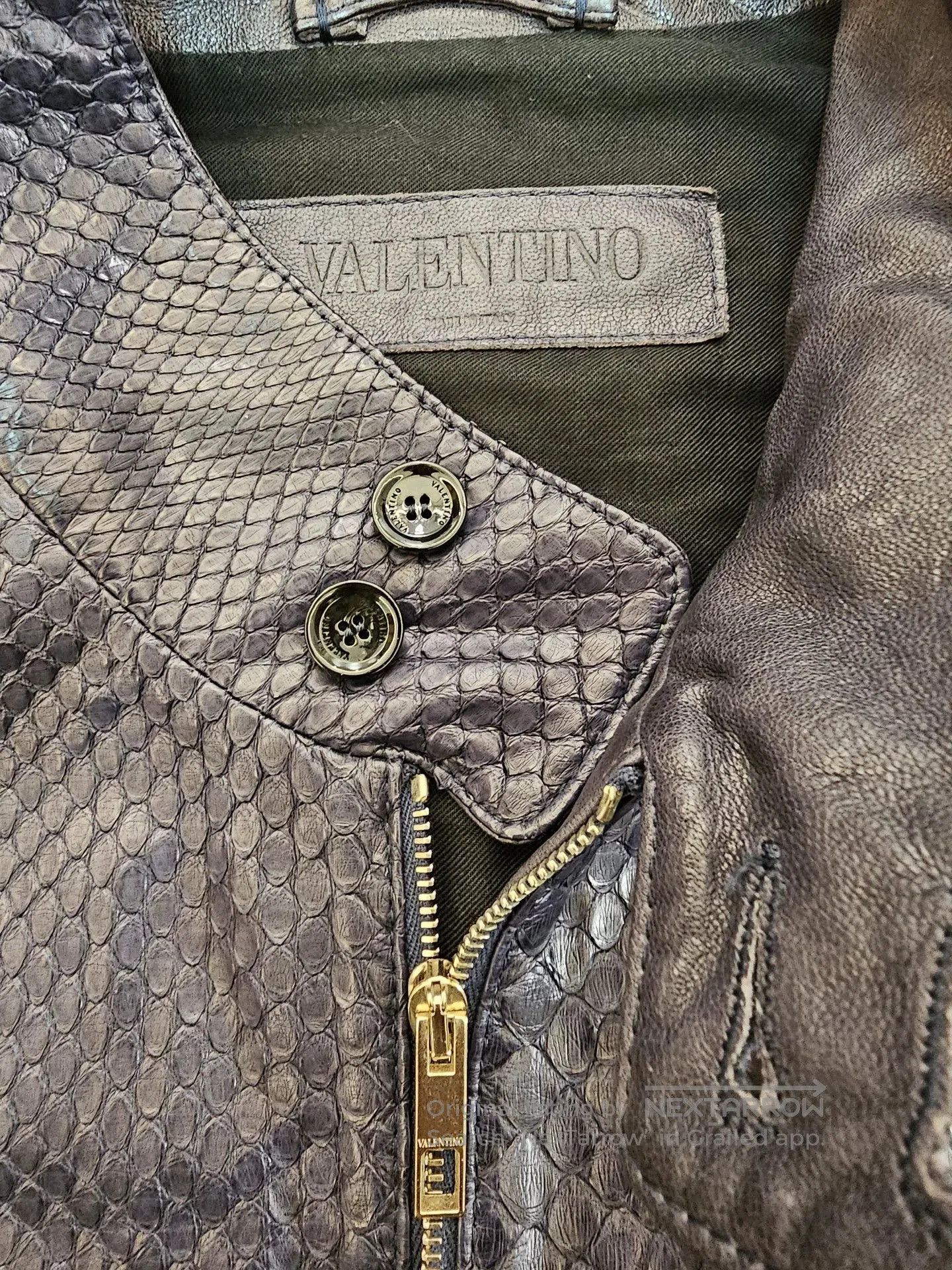 Valentino Valentino Limited Python Leather Jacket. Size US L / EU 52-54 / 3 - 3 Thumbnail