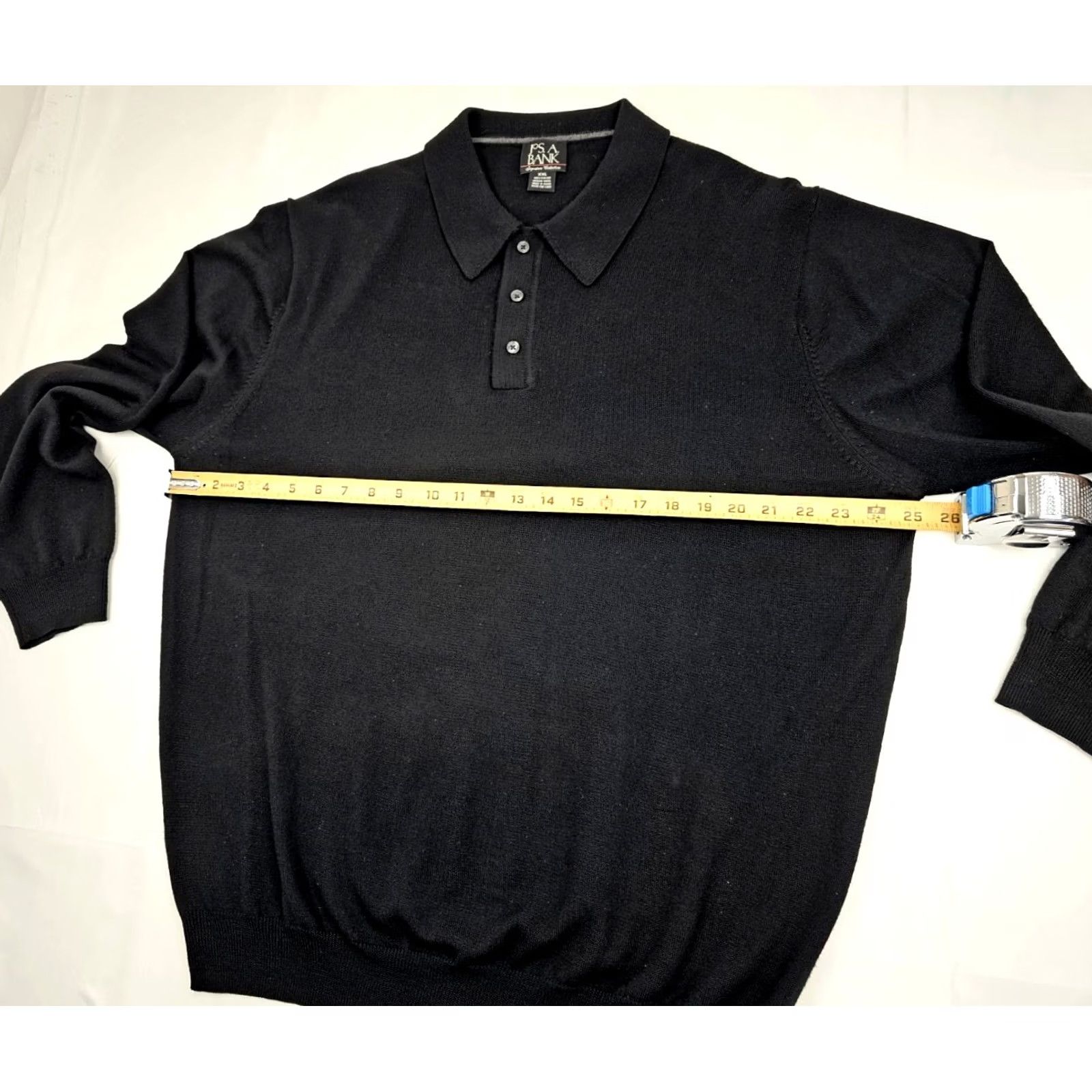 Jos. A. Bank Jos A Banks 100% Italian Merino Wool Knit Henley Pullover Sweater Men 2XL Black Size US XXL / EU 58 / 5 - 5 Thumbnail