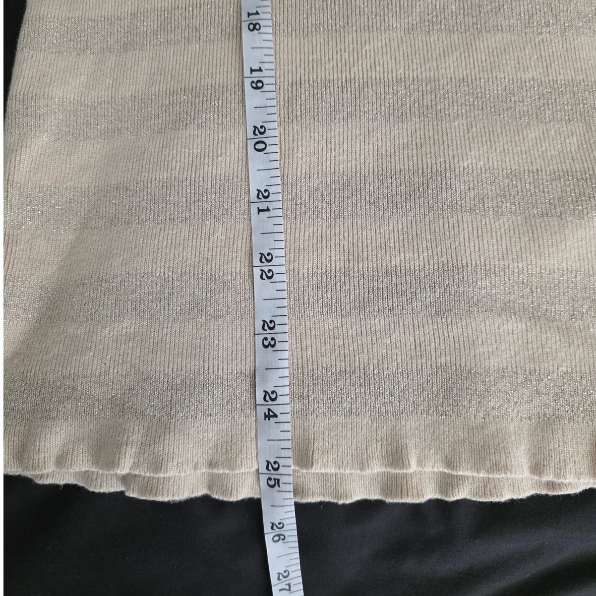 Other Express Gold Metallic Striped Short Sleeve Sweater - L Size L / US 10 / IT 46 - 8 Thumbnail