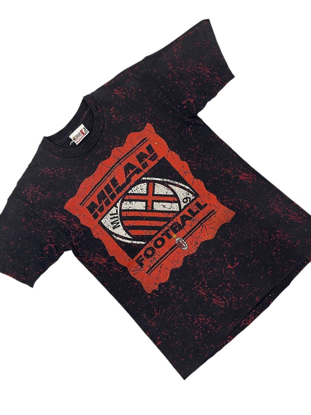 Vintage Vintage AC Milan paint splatter tee Size US M / EU 48-50 / 2 - 3 Thumbnail