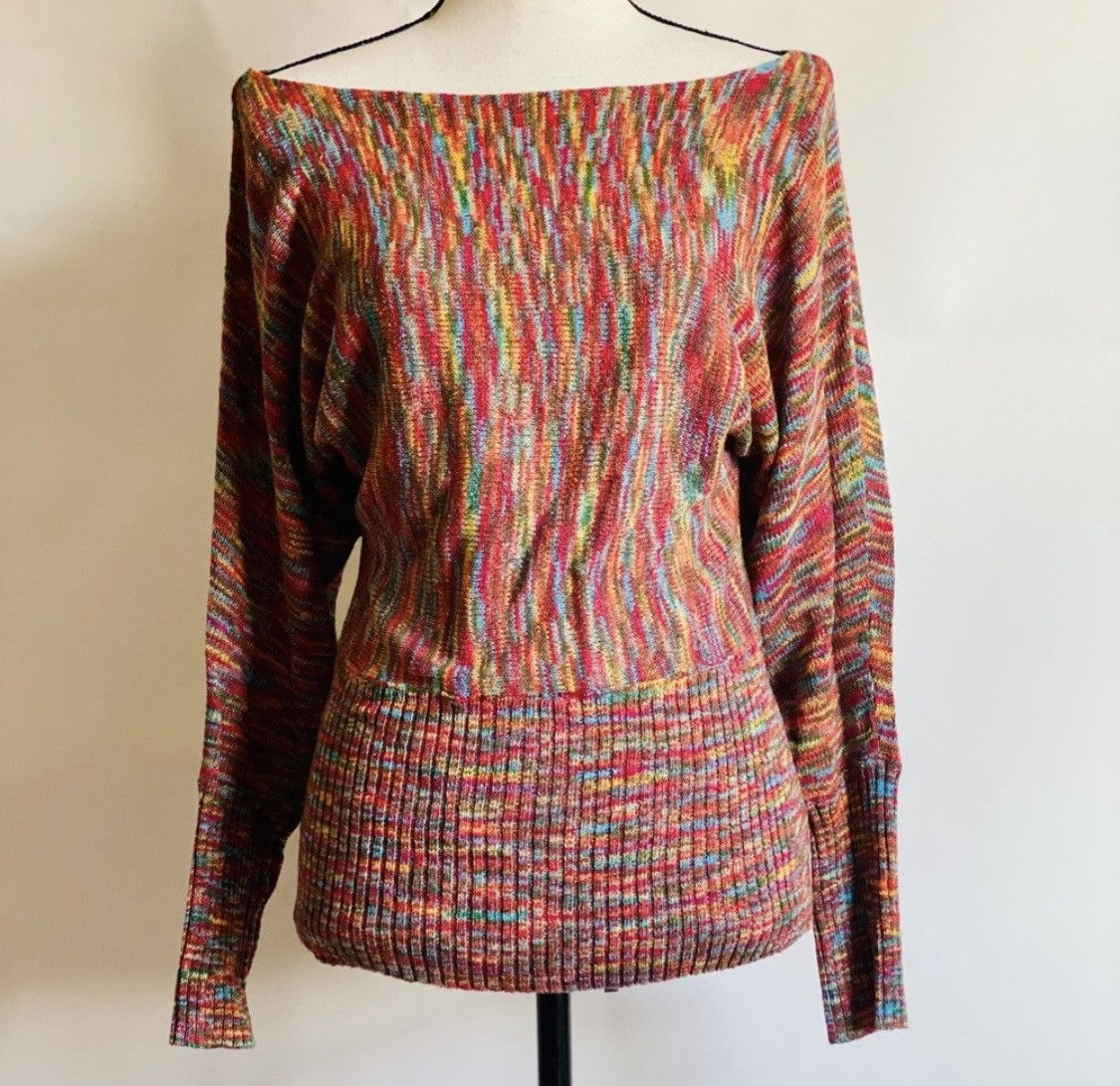 Other SANS SOUCI SEMI OFF SHOULDER MULTI COLOR PULLOVER SWEATER Size M / US 6-8 / IT 42-44 - 2 Thumbnail