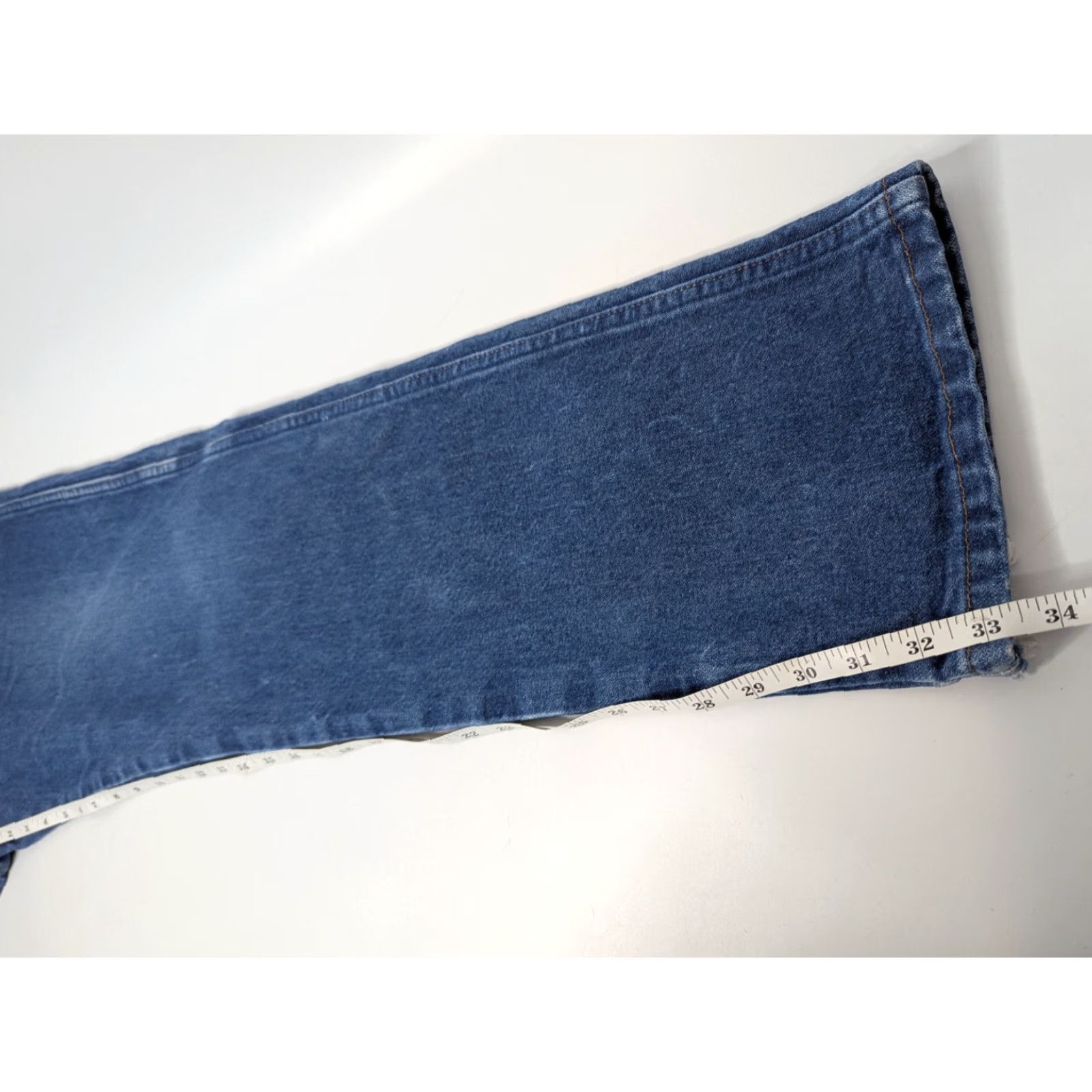 Wrangler VINTAGE Wrangler Cowboy Cut 13MWZ Jeans Men 36x34 Bootcut Western Workwear Distressed Blue Denim USA Cowboy Theme Mens Jeans Size US 36 / EU 52 - 6 Thumbnail