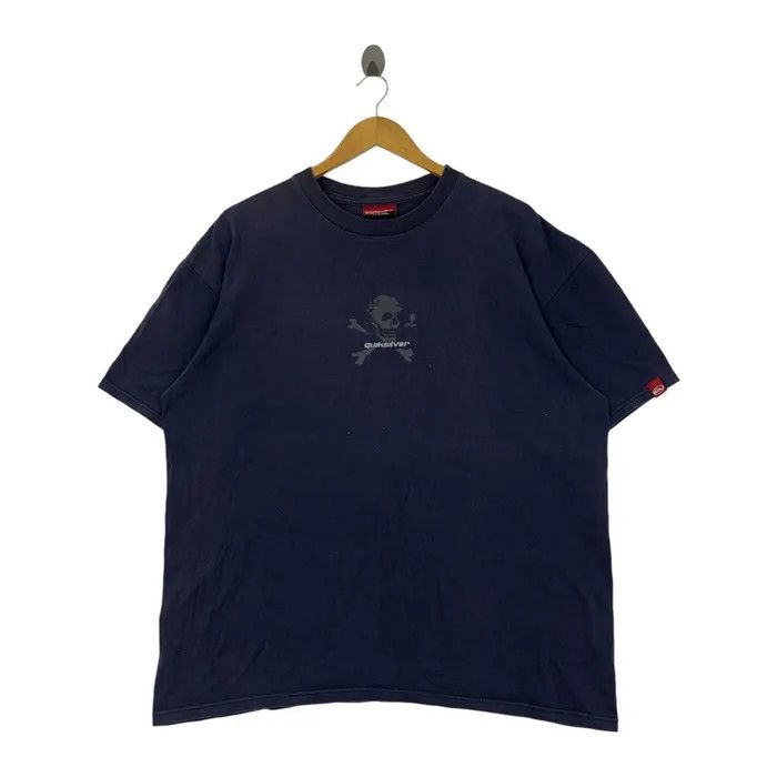 Quiksilver Vintage 90’ QUIKSILVER BONES Skull Skateboard Tee Shirt Size US XL / EU 56 / 4 - 1 Thumbnail