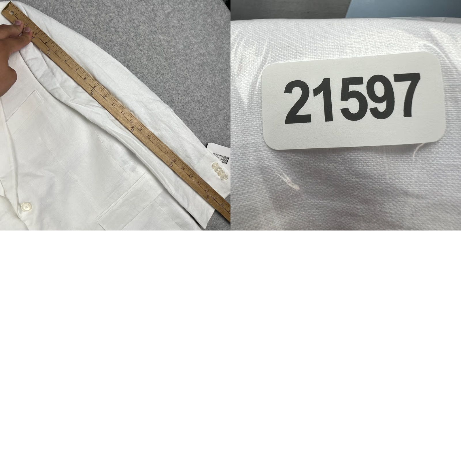 Tommy Hilfiger Tommy Hilfiger White Linen Conrad Sport Coat Blazer 38S Mens Jacket NWT Size 38R - 8 Thumbnail